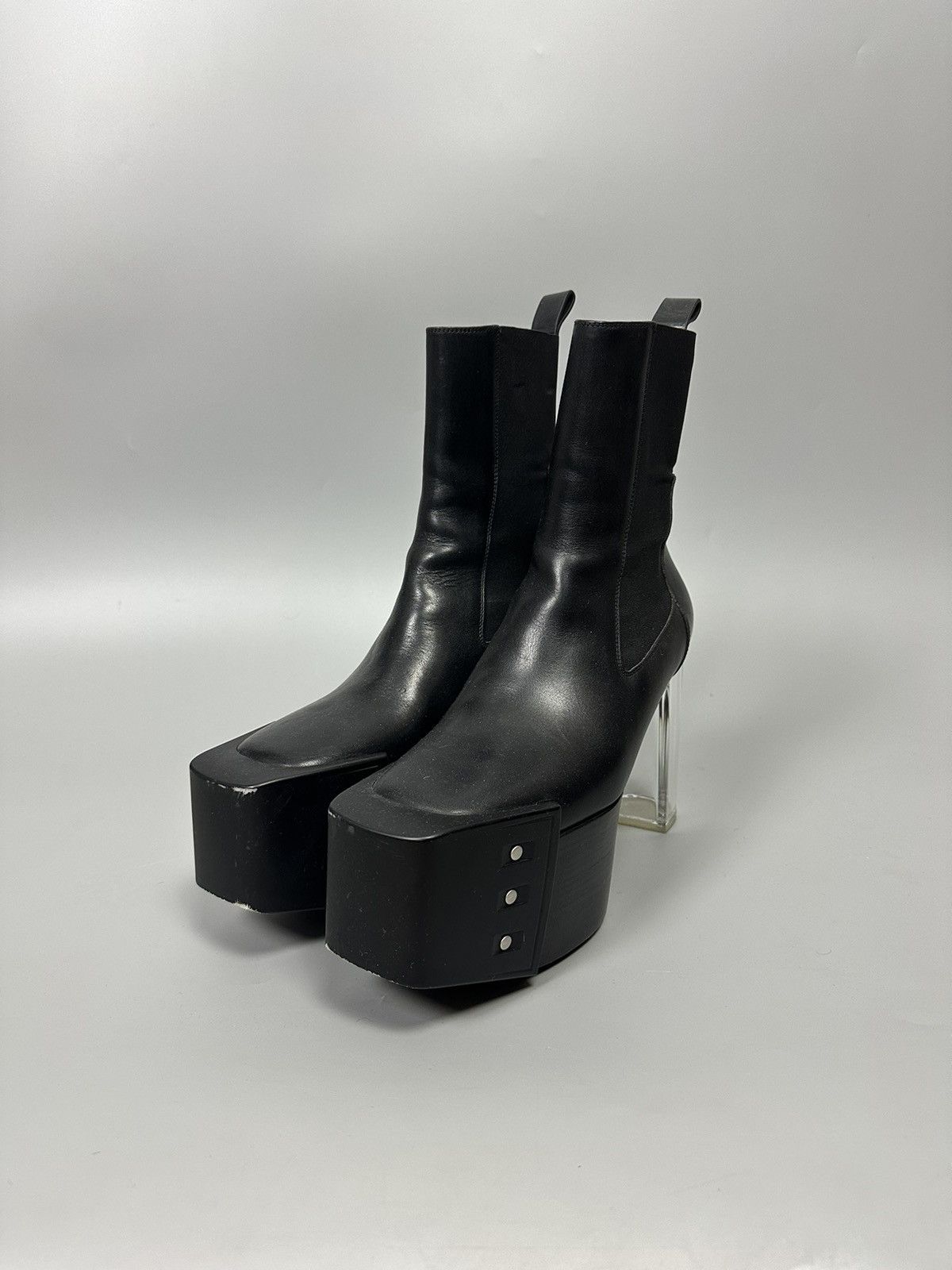 Rick Owens SS22 'FOGACHINE' Beveled Kiss Boots | Grailed