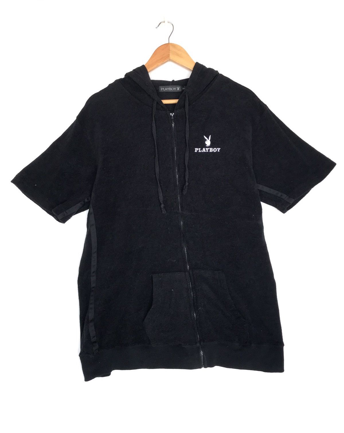 Playboy Vintage Playboy Big Logo Hoodie Short Sleeve Full Zip Size M / US 6-8 / IT 42-44 - 2 Thumbnail