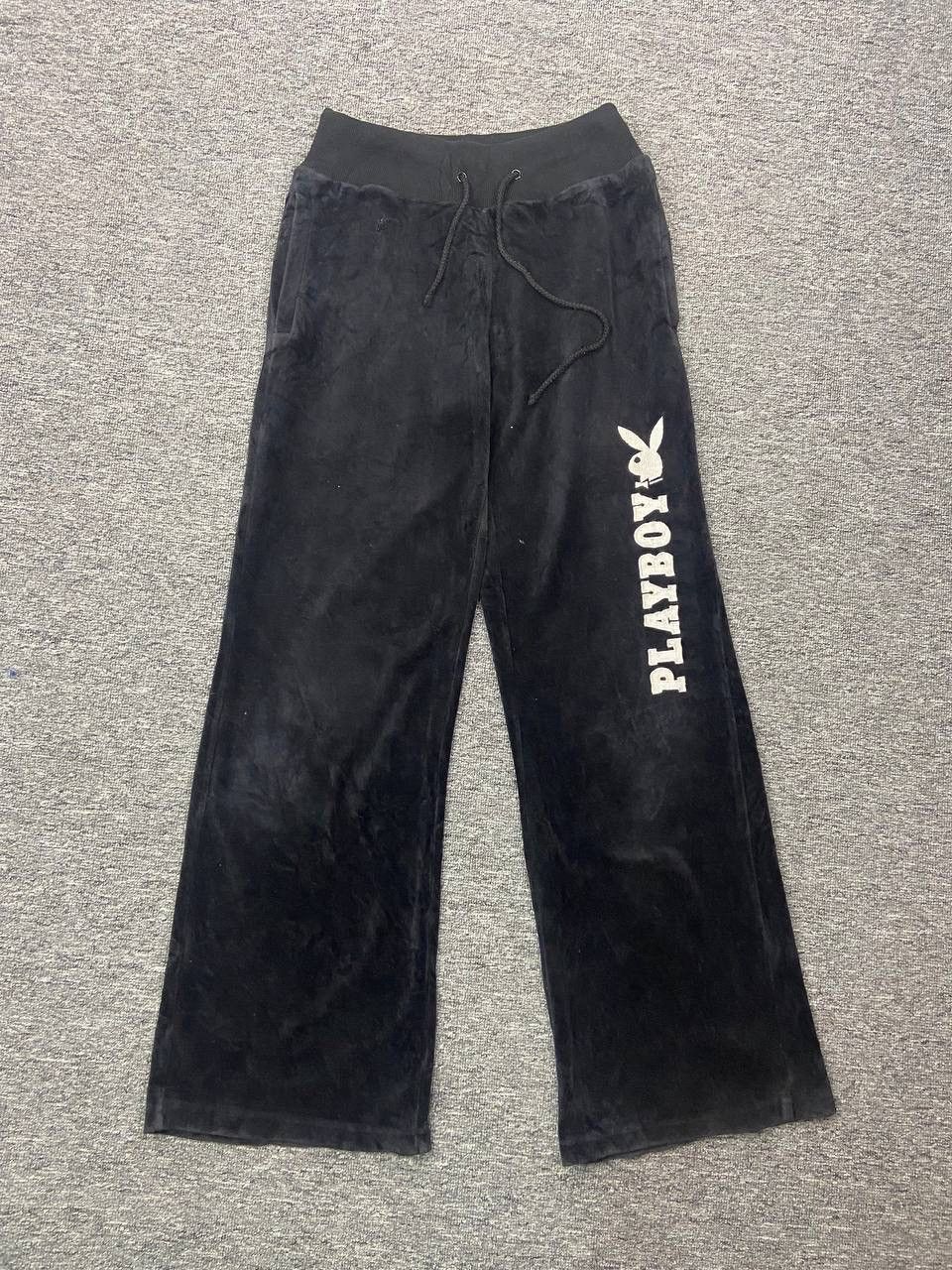 Playboy × Vintage Vintage Playboy Sweatpant Velvet Spellout Size US 28 / EU 44 - 1 Thumbnail