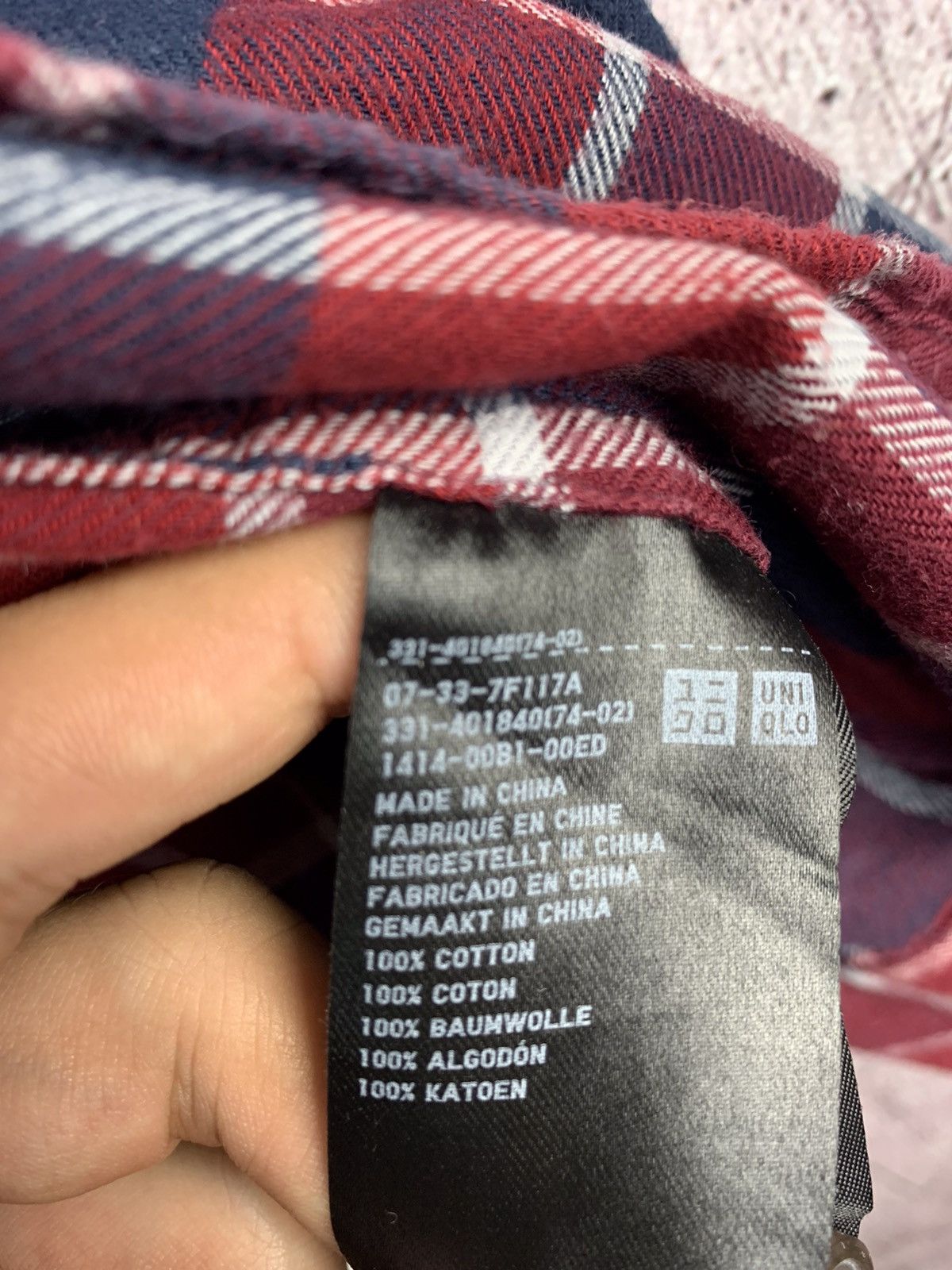 Flannel × Uniqlo × Vintage Uniqlo Vintage Mens Flannel Plaid Shirt Size US M / EU 48-50 / 2 - 4 Thumbnail