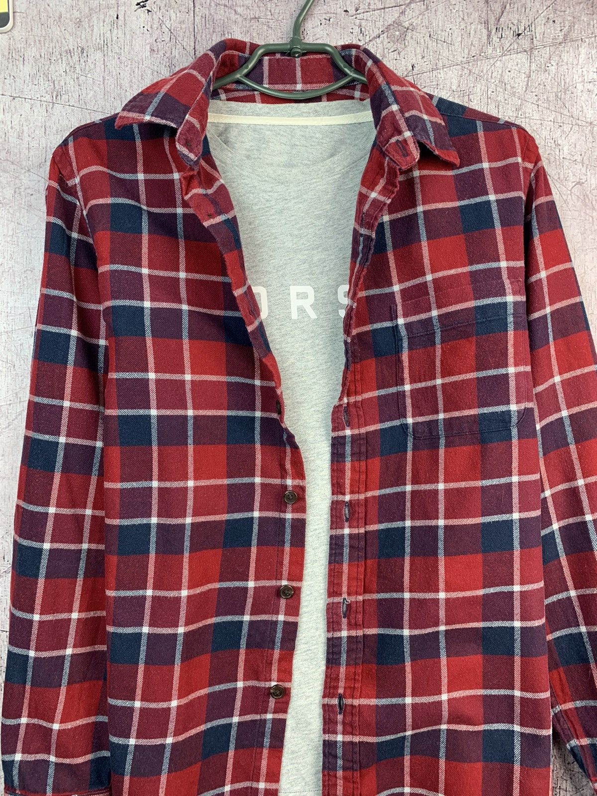 Flannel × Uniqlo × Vintage Uniqlo Vintage Mens Flannel Plaid Shirt Size US M / EU 48-50 / 2 - 2 Thumbnail