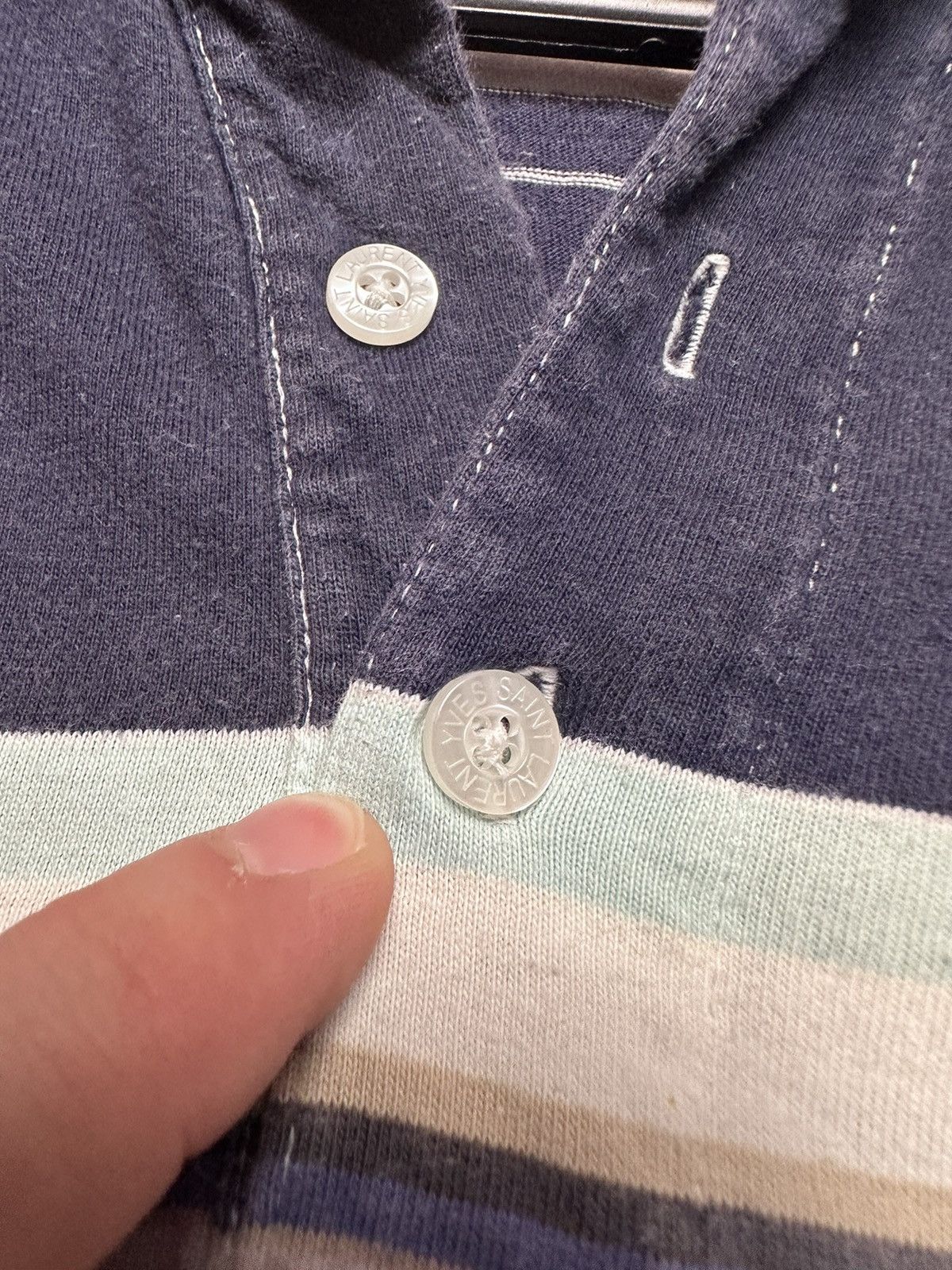 Vintage × Yves Saint Laurent Vintage Yves Saint Laurent striped polo size M Size US M / EU 48-50 / 2 - 5 Thumbnail