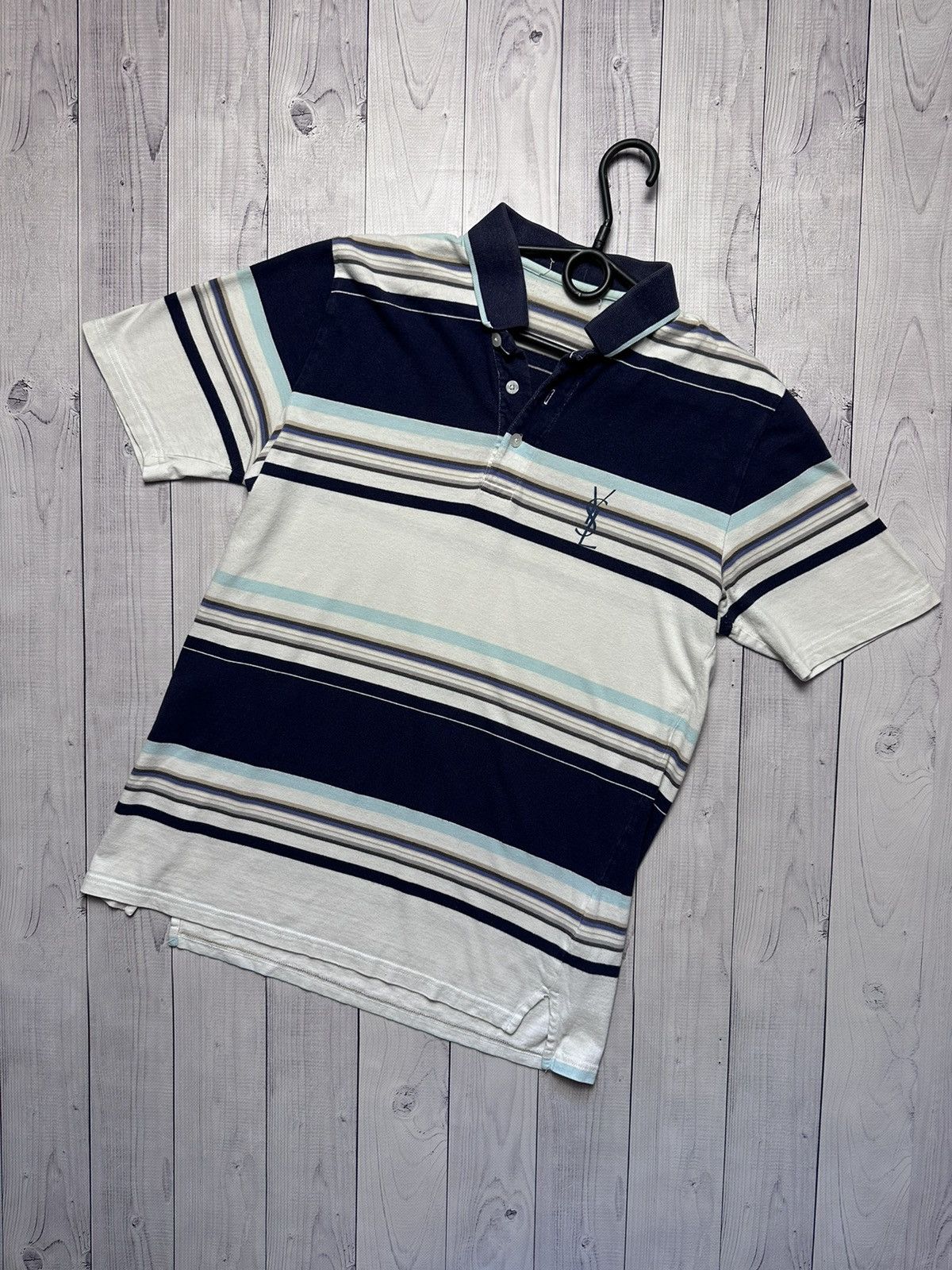 Vintage × Yves Saint Laurent Vintage Yves Saint Laurent striped polo size M Size US M / EU 48-50 / 2 - 1 Thumbnail