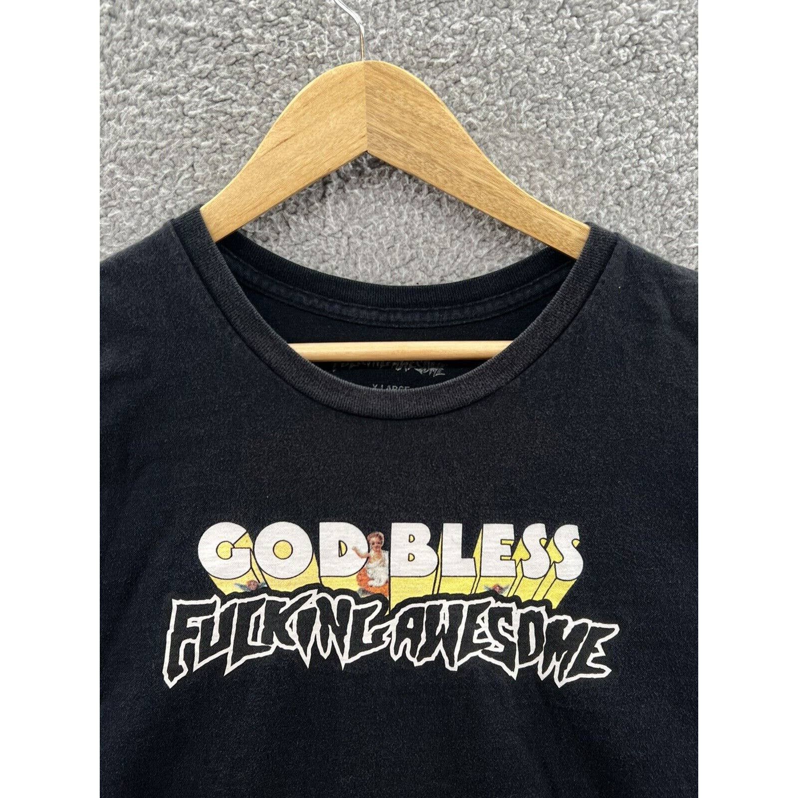 Fucking Awesome F*CKING AWESOME God Bless Black T-Shirt Men’s Size XL Size US XL / EU 56 / 4 - 2 Thumbnail