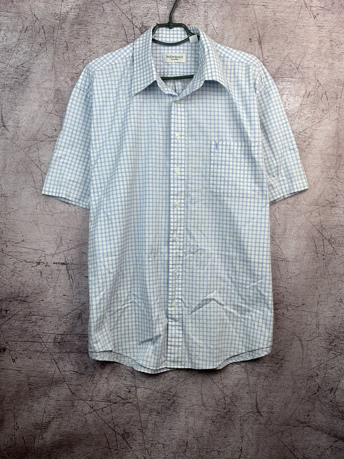 Yves Saint Laurent Yves Saint Laurent YSL Vintage Mens Short Sleeve Shirt Size US XL / EU 56 / 4 - 1 Thumbnail
