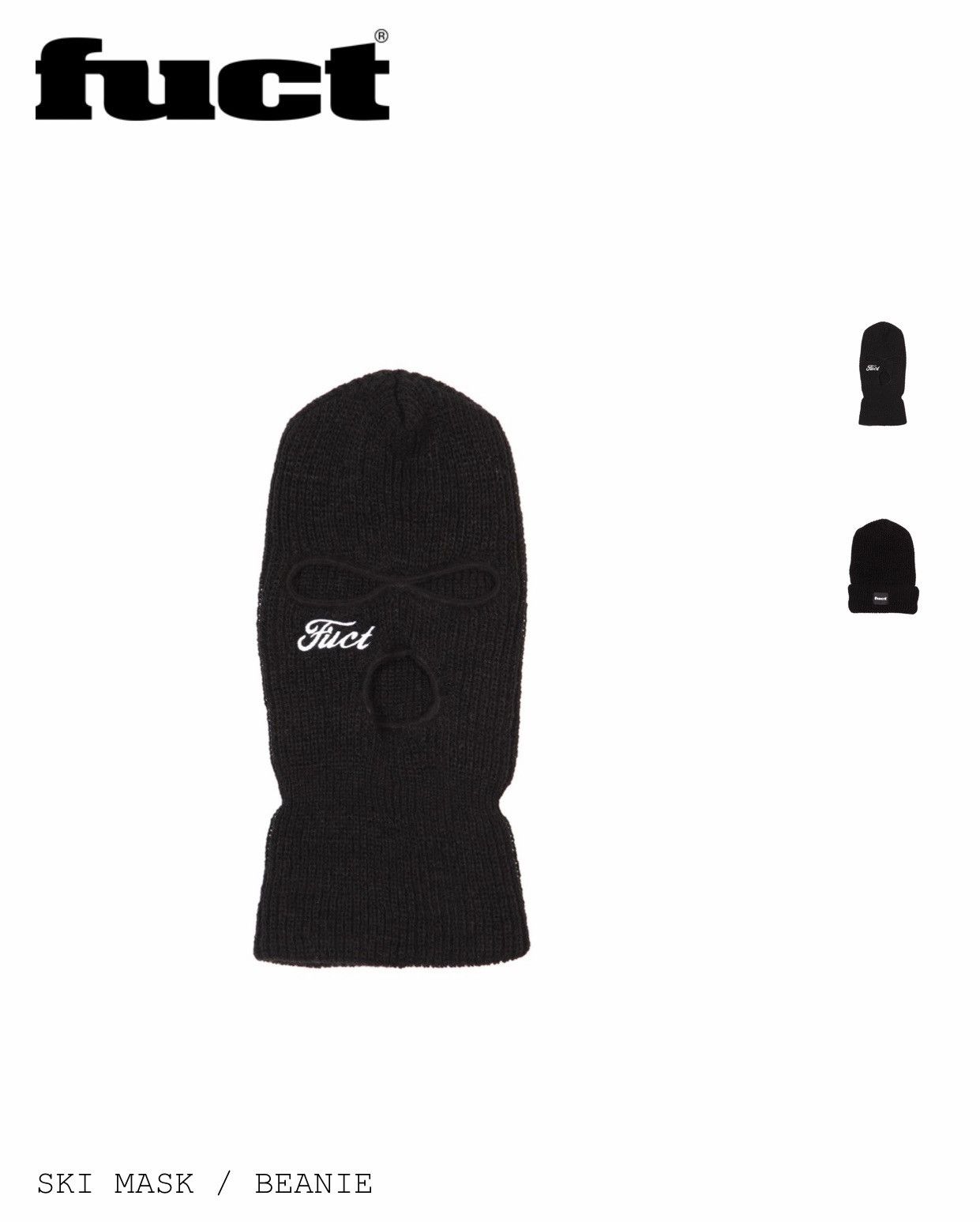 FUCT 🇺🇸 USA Made ROTHCO Reflective Embroidered Ski Mask Beanie SSDD  Supreme