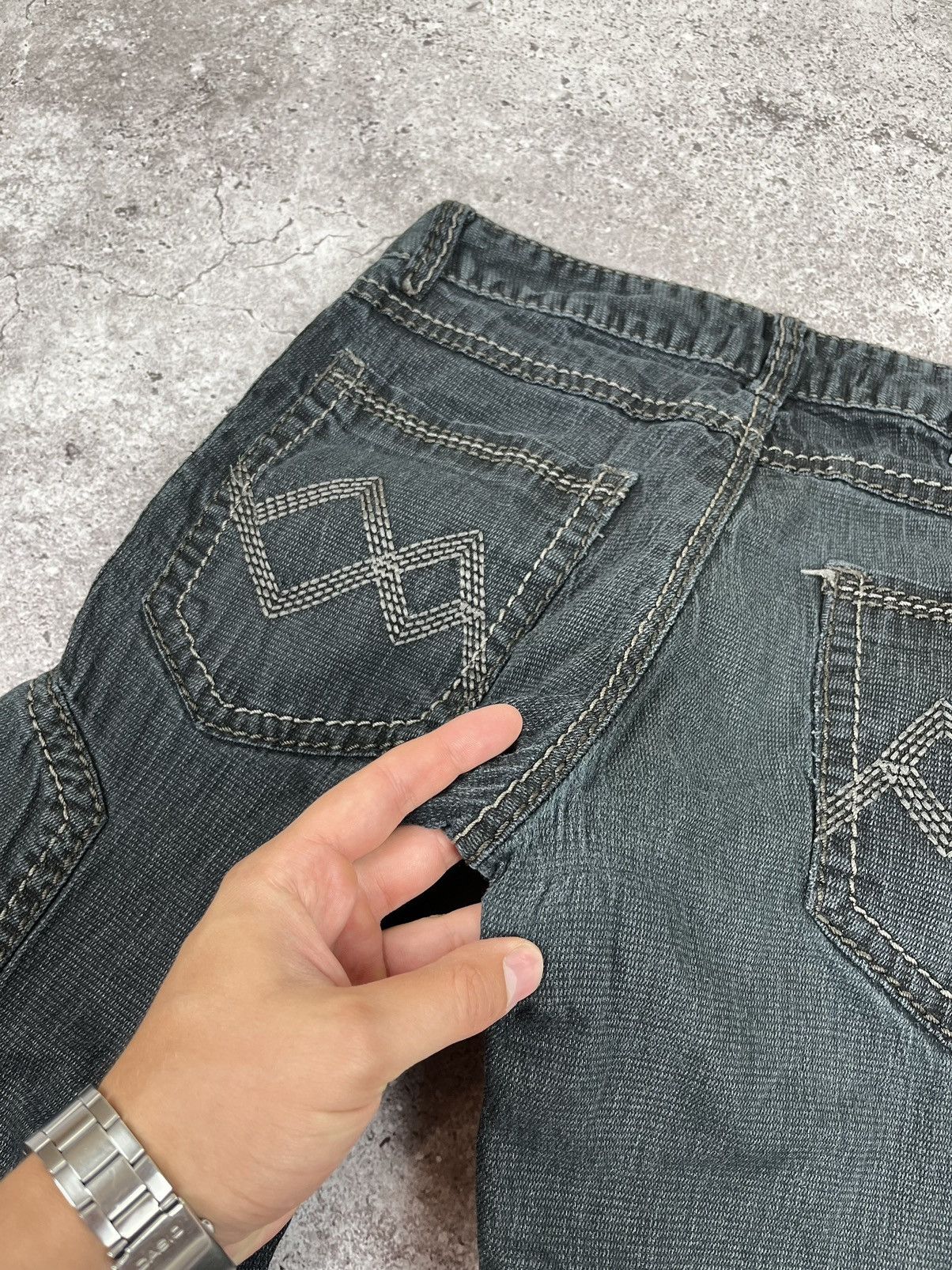 Vintage K&M Vintage Avante Garde Denim Pants Size US 34 / EU 50 - 13 Thumbnail