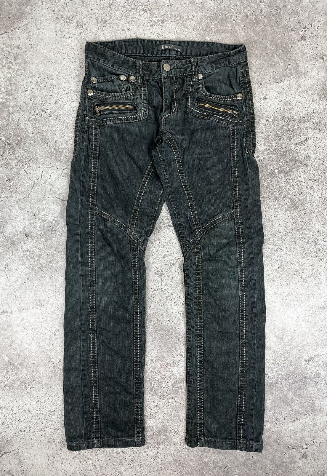Vintage K&M Vintage Avante Garde Denim Pants Size US 34 / EU 50 - 1 Thumbnail