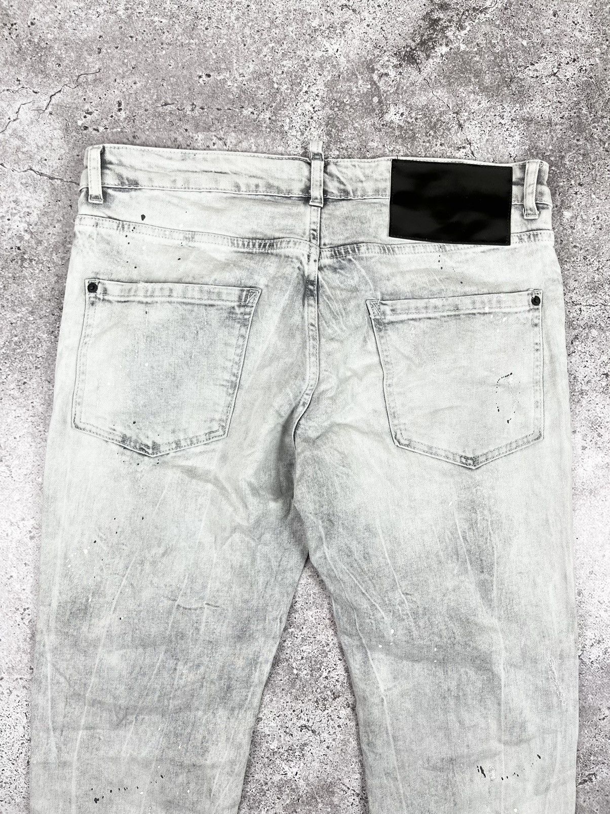 Dsquared2 Dsquared2 2019 White Painted Distressed Denim Pants Size US 34 / EU 50 - 13 Thumbnail