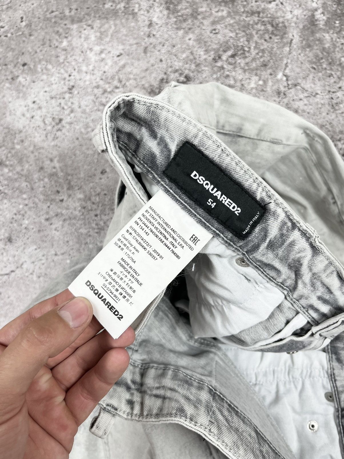 Dsquared2 Dsquared2 2019 White Painted Distressed Denim Pants Size US 34 / EU 50 - 9 Thumbnail