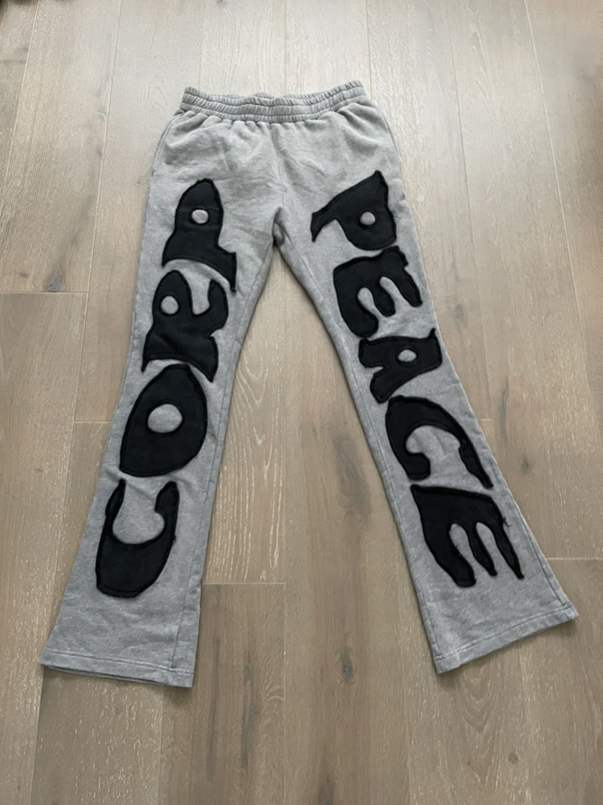 Pre-owned Vale X Vintage Vale Peace Corp Sweatpants In Grey