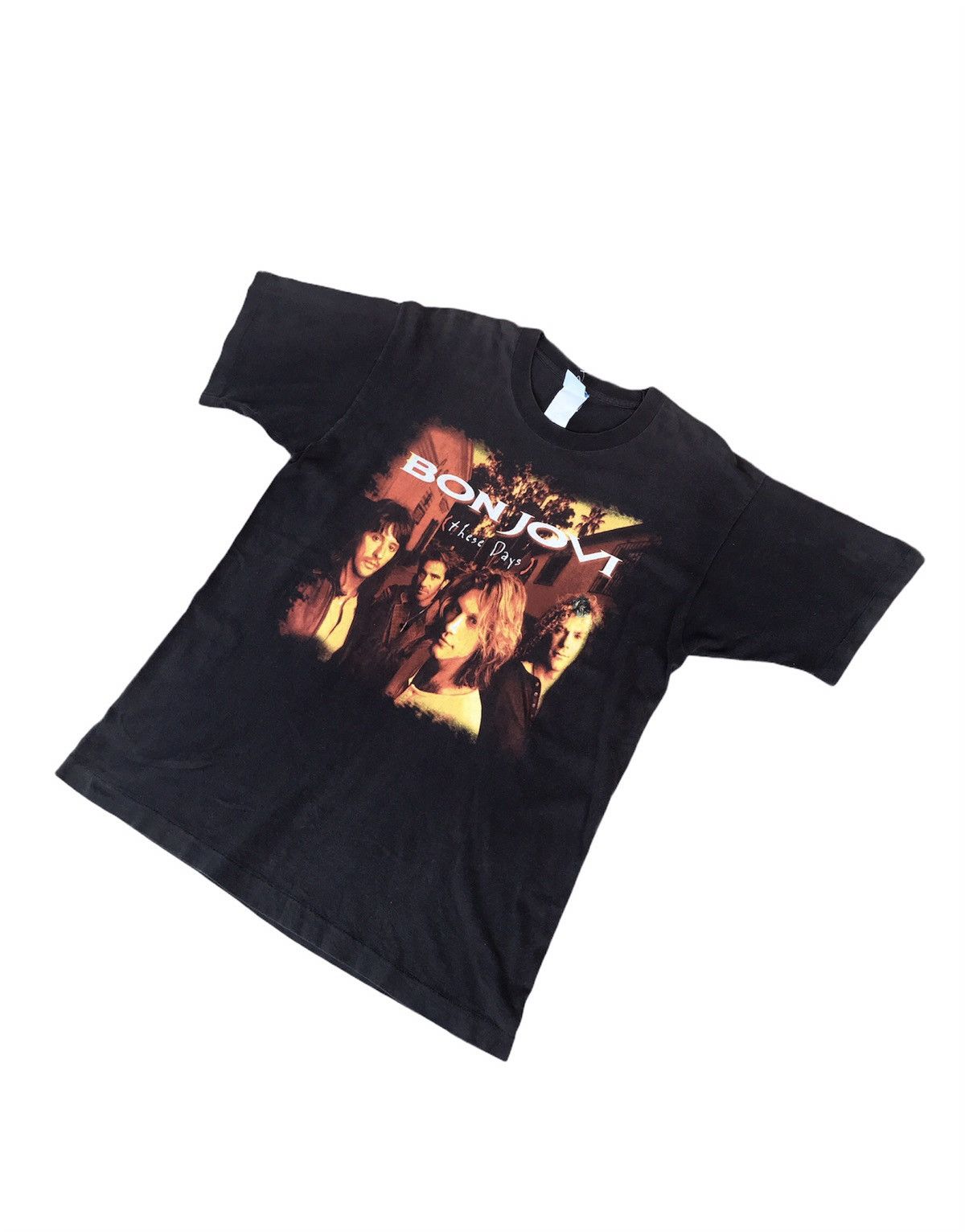 Bon Jovi Vintage 90s Bon Jovi Tshirt Album Concert Tee Size US L / EU 52-54 / 3 - 1 Thumbnail