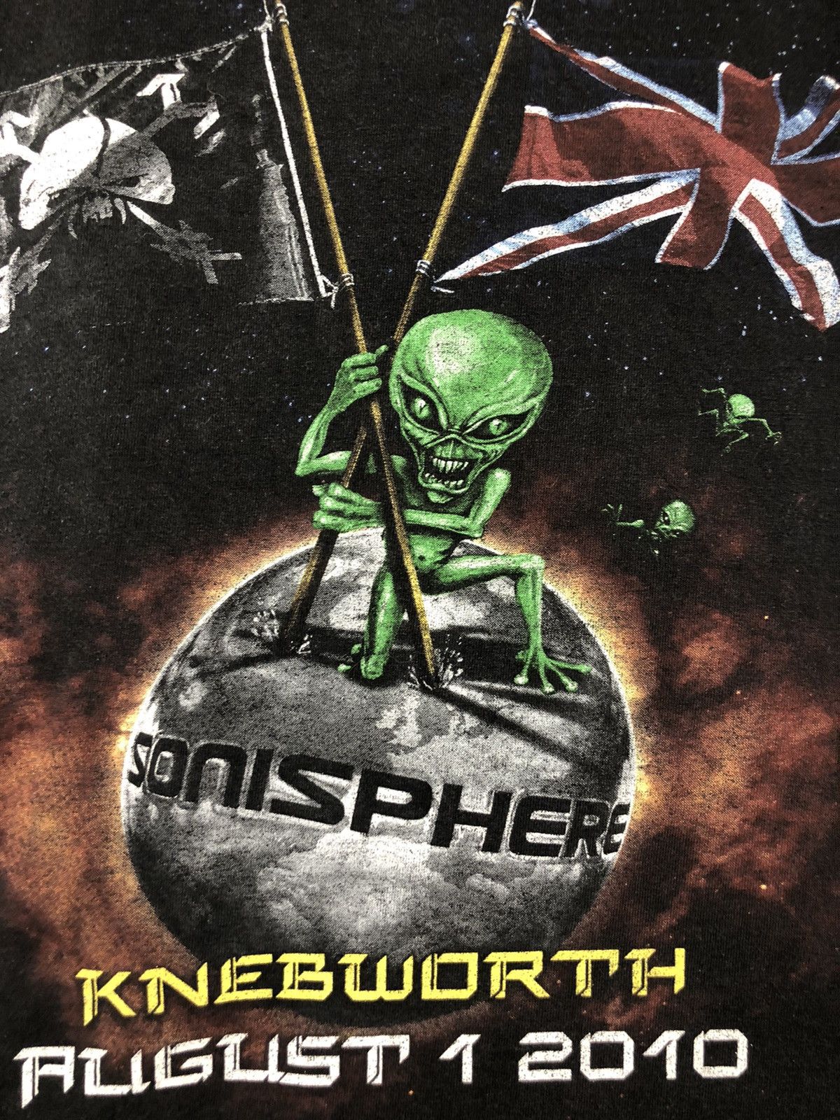 Band Tees × Iron Maiden × Vintage Vintage Iron Maiden Sonisphere Worl Tour tee Size US L / EU 52-54 / 3 - 6 Thumbnail
