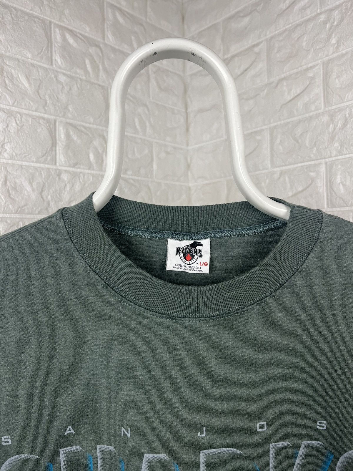 NHL × Vintage Vintage 90s San Jose Sharks Single Stitch Shirt Size US XL / EU 56 / 4 - 4 Thumbnail