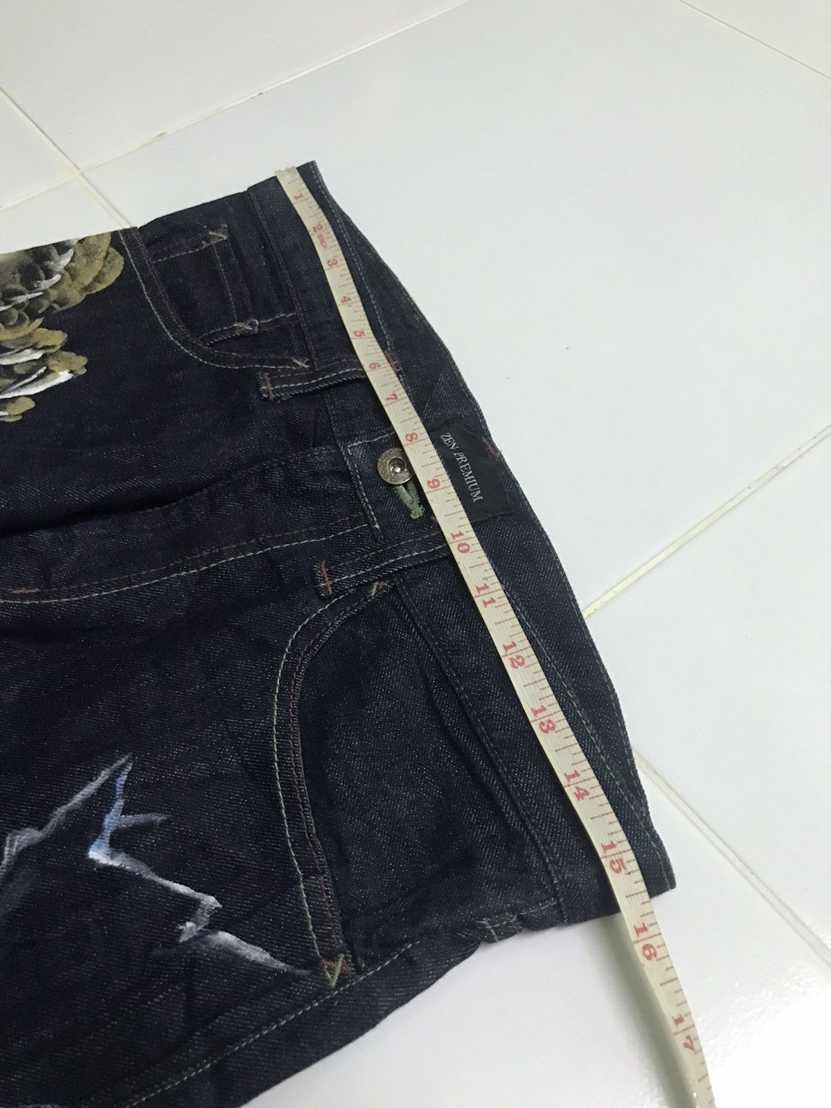 Japanese Brand Zen dragon vs tiger denim jeans Size US 30 / EU 46 - 10 Thumbnail