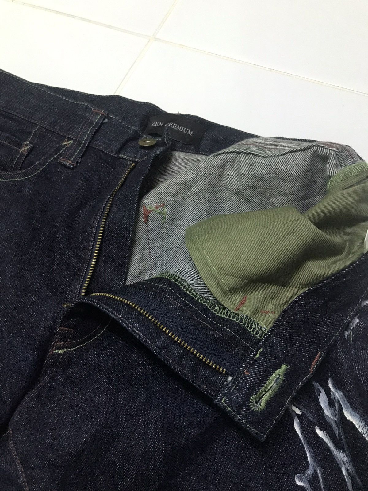 Japanese Brand Zen dragon vs tiger denim jeans Size US 30 / EU 46 - 5 Thumbnail
