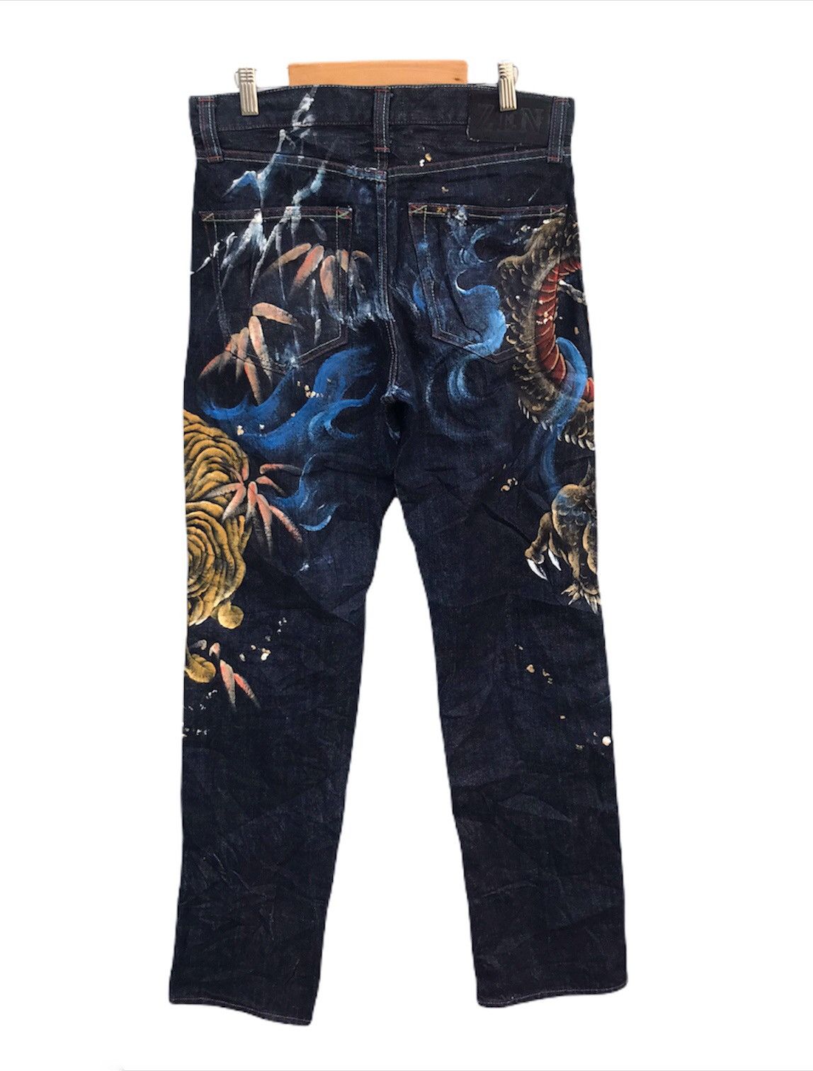 Japanese Brand Zen dragon vs tiger denim jeans Size US 30 / EU 46 - 4 Thumbnail