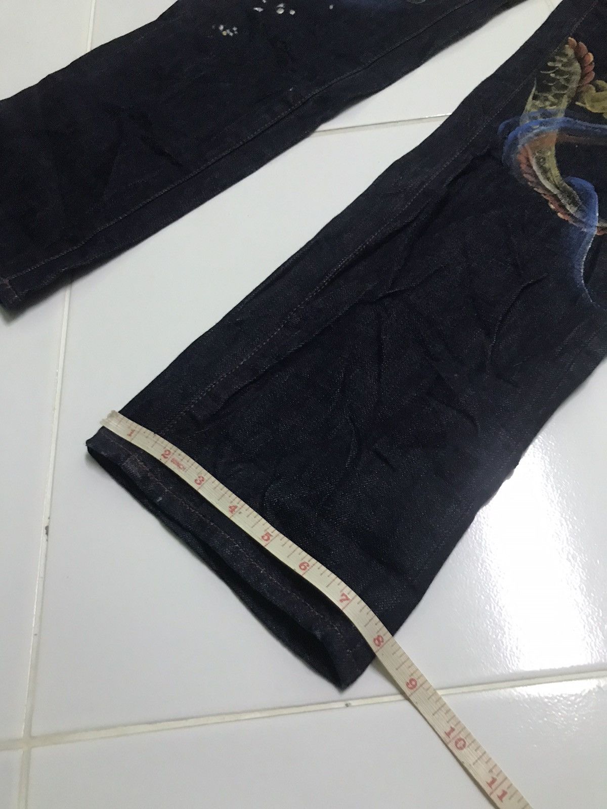 Japanese Brand Zen dragon vs tiger denim jeans Size US 30 / EU 46 - 15 Thumbnail