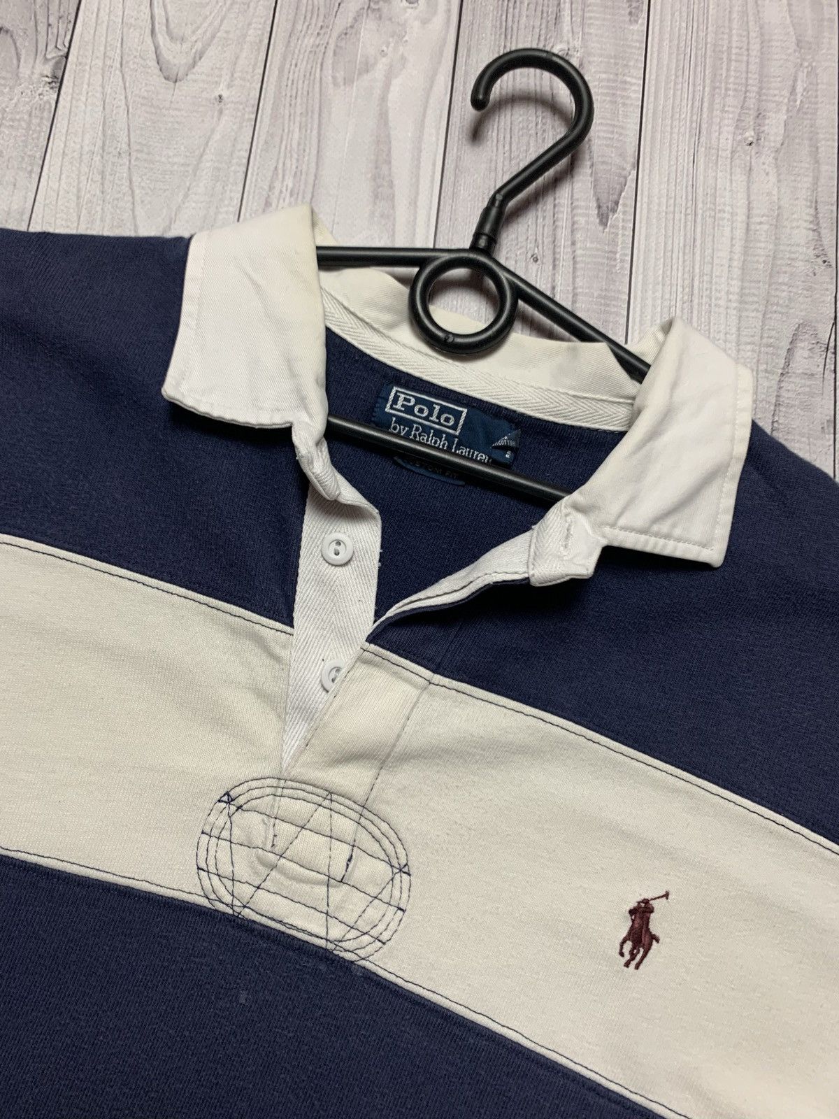 Polo Ralph Lauren × Vintage Vintage Striped Rugby polo Ralph Lauren size XL Size US XL / EU 56 / 4 - 3 Thumbnail