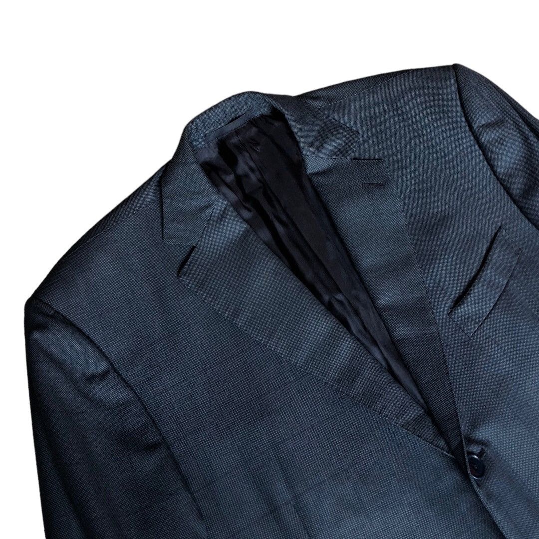 Ermenegildo Zegna 🔵bespoke tailored blazer blue check Size 54R - 3 Thumbnail