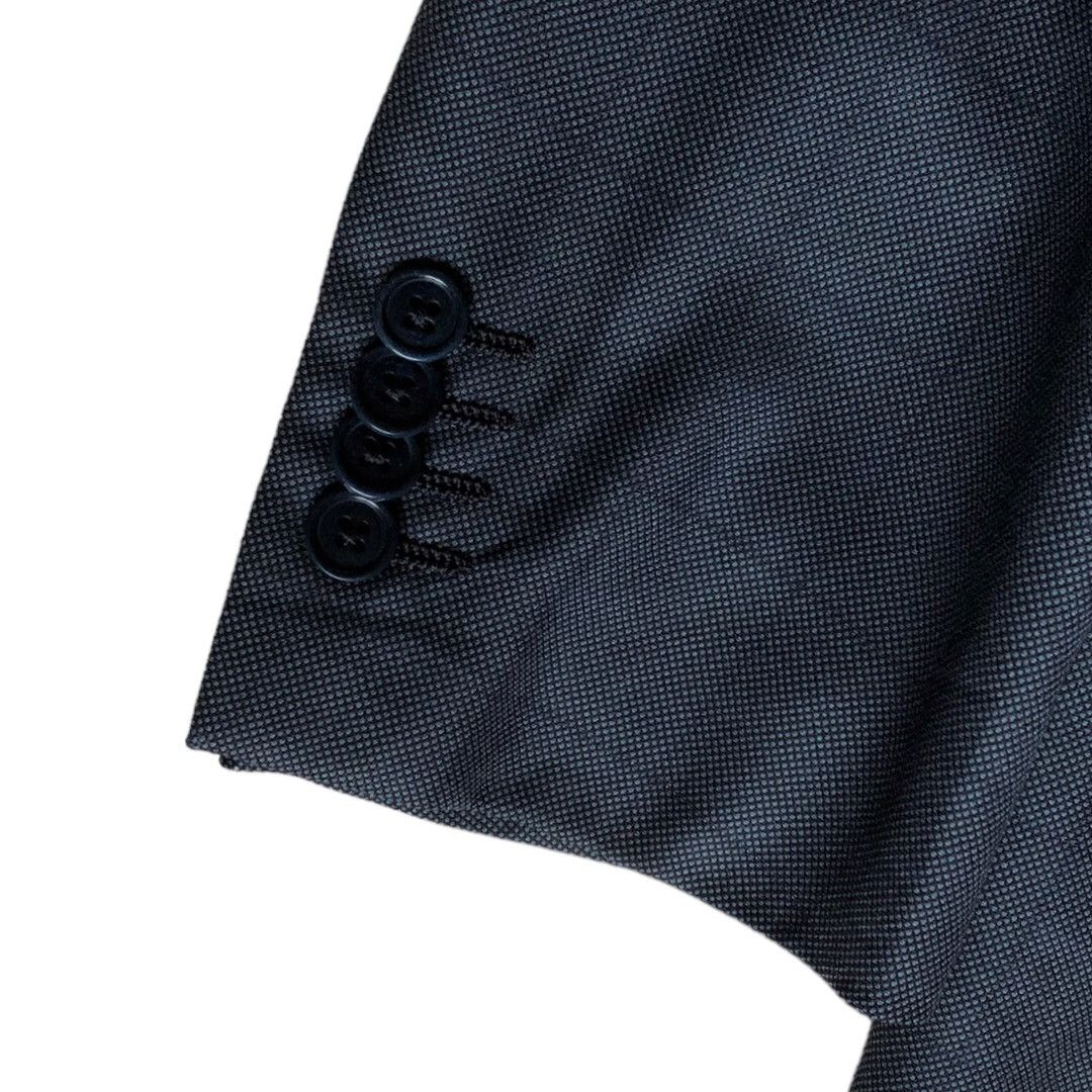 Ermenegildo Zegna 🔵bespoke tailored blazer blue check Size 54R - 4 Thumbnail