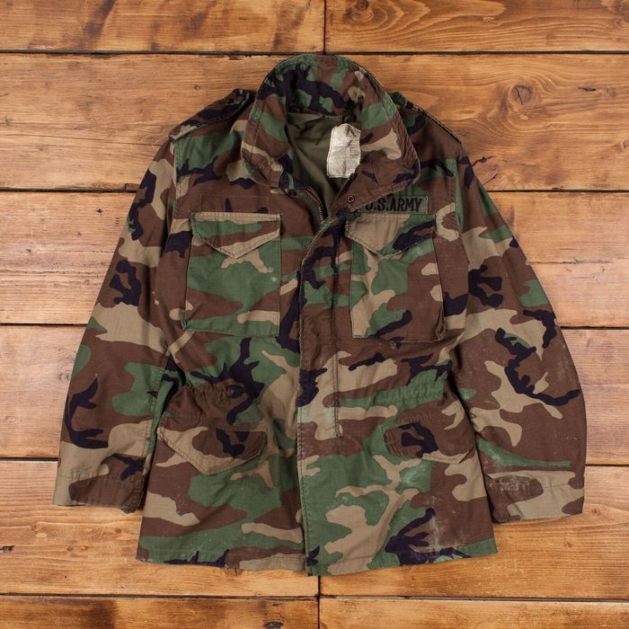 Vintage Vintage Military Jacket S 70s M-65 Field Army Camo Camouflage ...