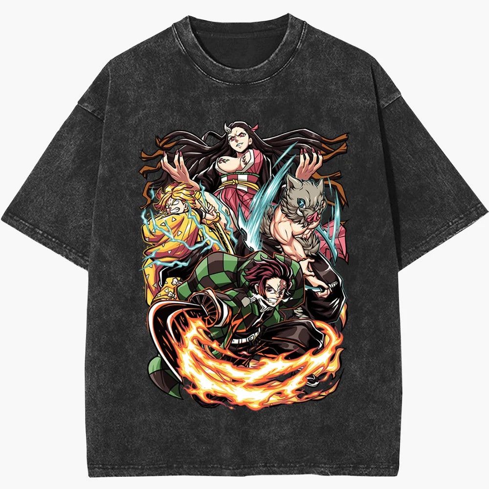 Anime Demon Slayer vintage tee Size US M / EU 48-50 / 2 - 4 Thumbnail