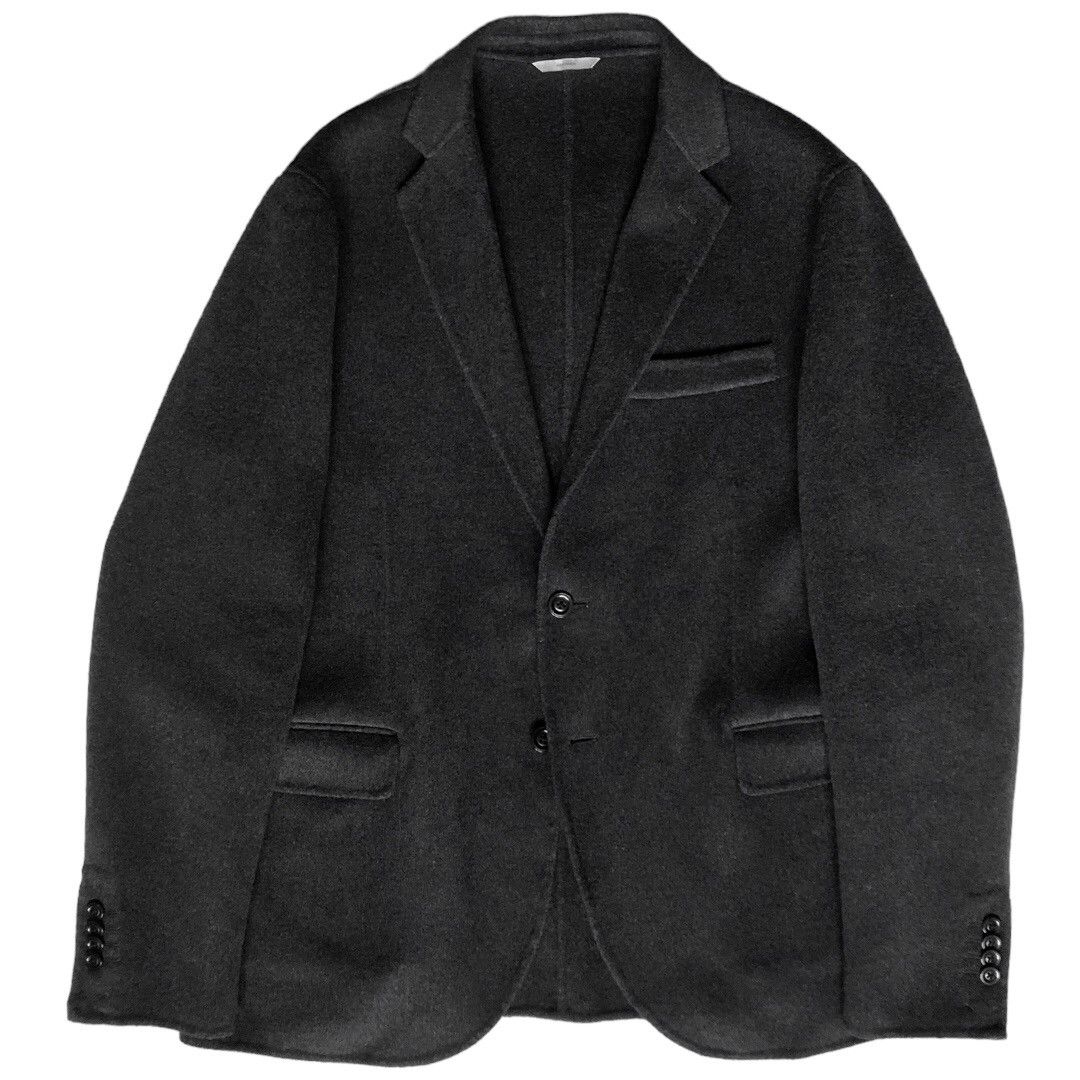 Japanese Brand × Vintage 🧿hairy wool blend unlined soft blazer grey Size 52R - 1 Thumbnail