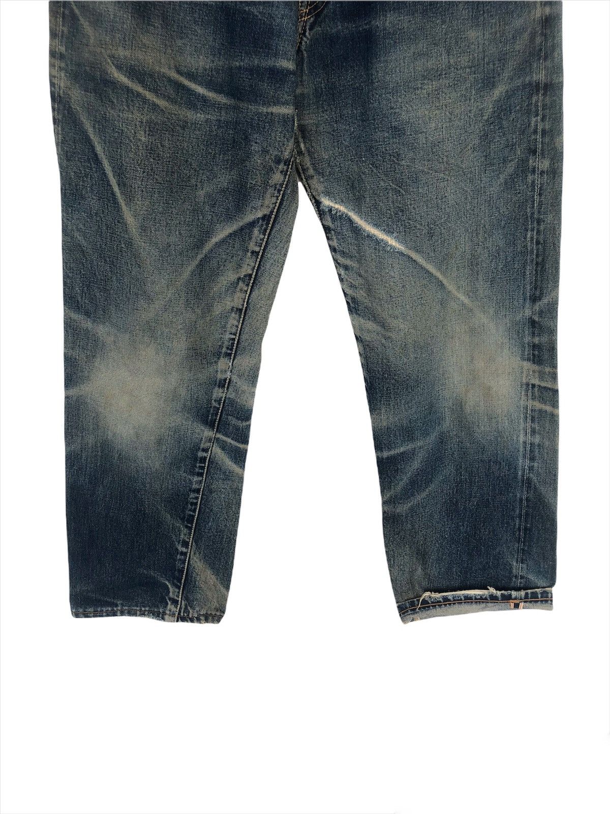 KOJIMA GENES GRAIL🔥80s Gowest 🇯🇵 Damage Done Distressed Selvaged Denim Size US 30 / EU 46 - 5 Thumbnail