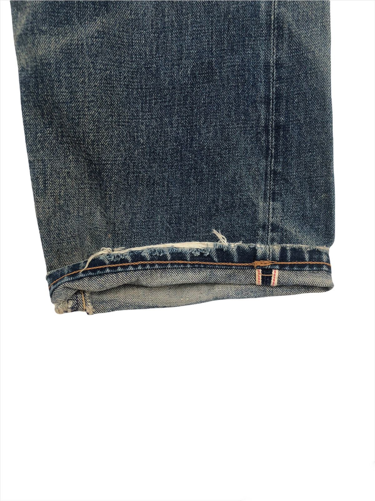 KOJIMA GENES GRAIL🔥80s Gowest 🇯🇵 Damage Done Distressed Selvaged Denim Size US 30 / EU 46 - 8 Thumbnail