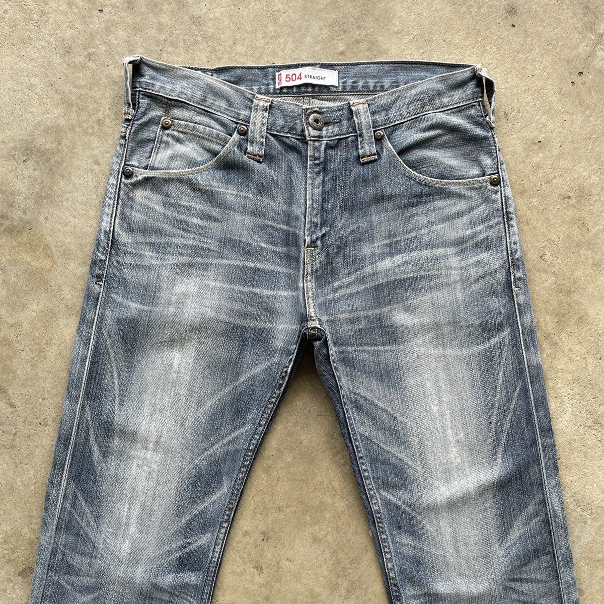 Levi's Vintage Levi’s 504 Straight Faded Denim Jeans Pants W32x29 Size US 32 / EU 48 - 3 Thumbnail
