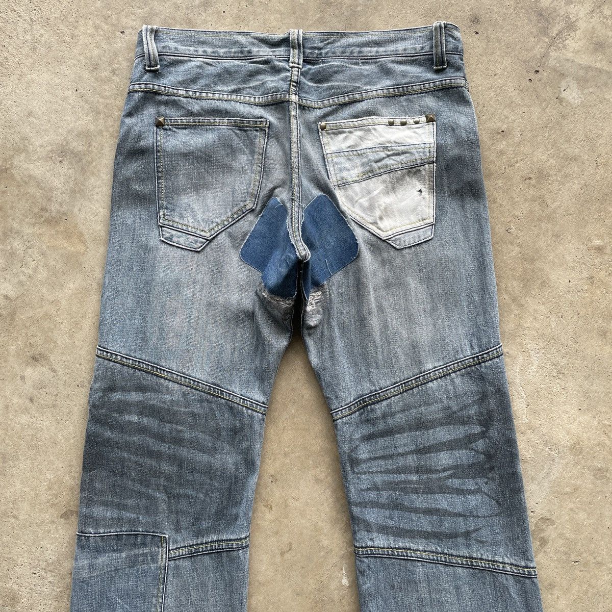 Japanese Brand Japanese Vintage Faded Tactical Zip Denim Jeans Pants W35 Size US 35 - 8 Thumbnail