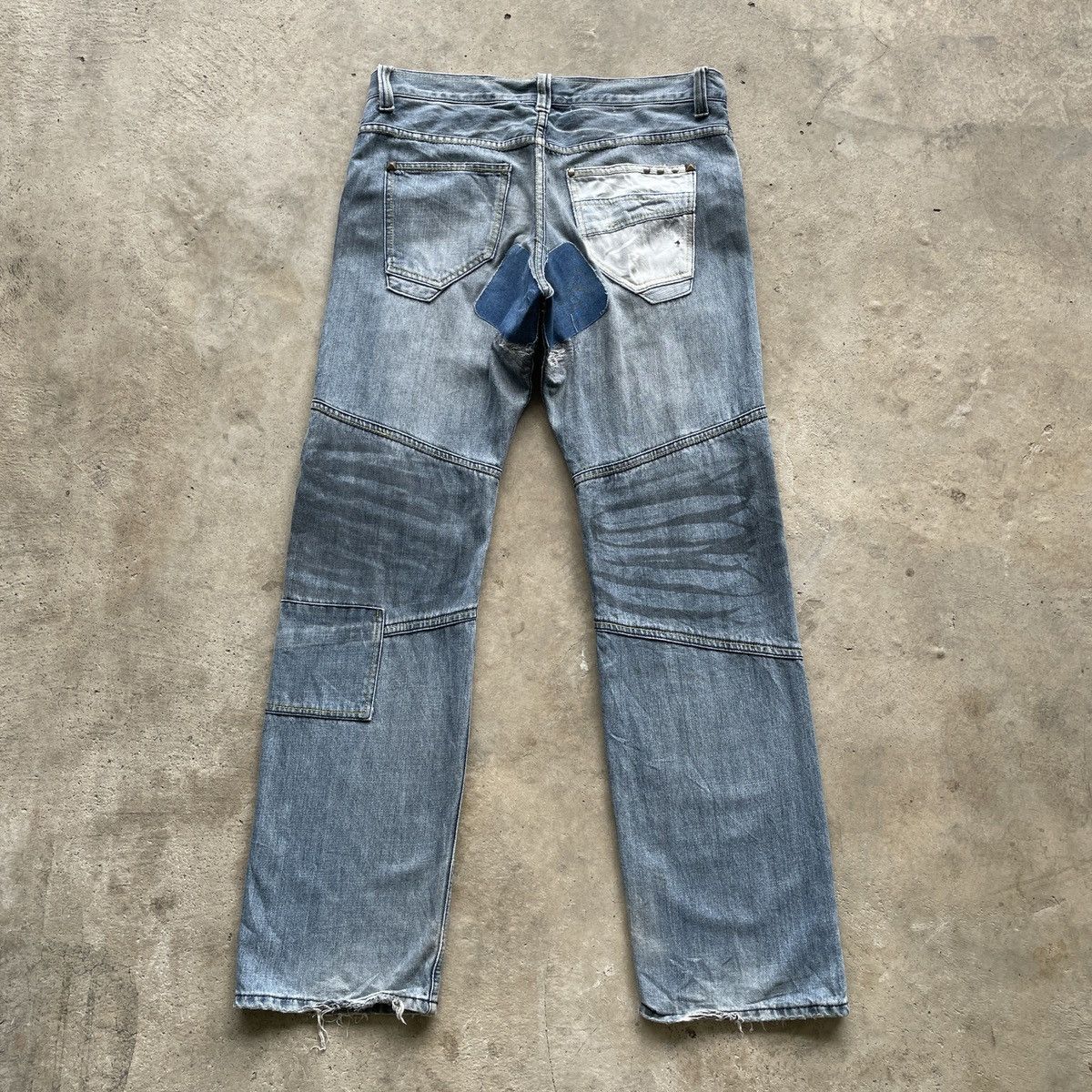 Japanese Brand Japanese Vintage Faded Tactical Zip Denim Jeans Pants W35 Size US 35 - 10 Thumbnail
