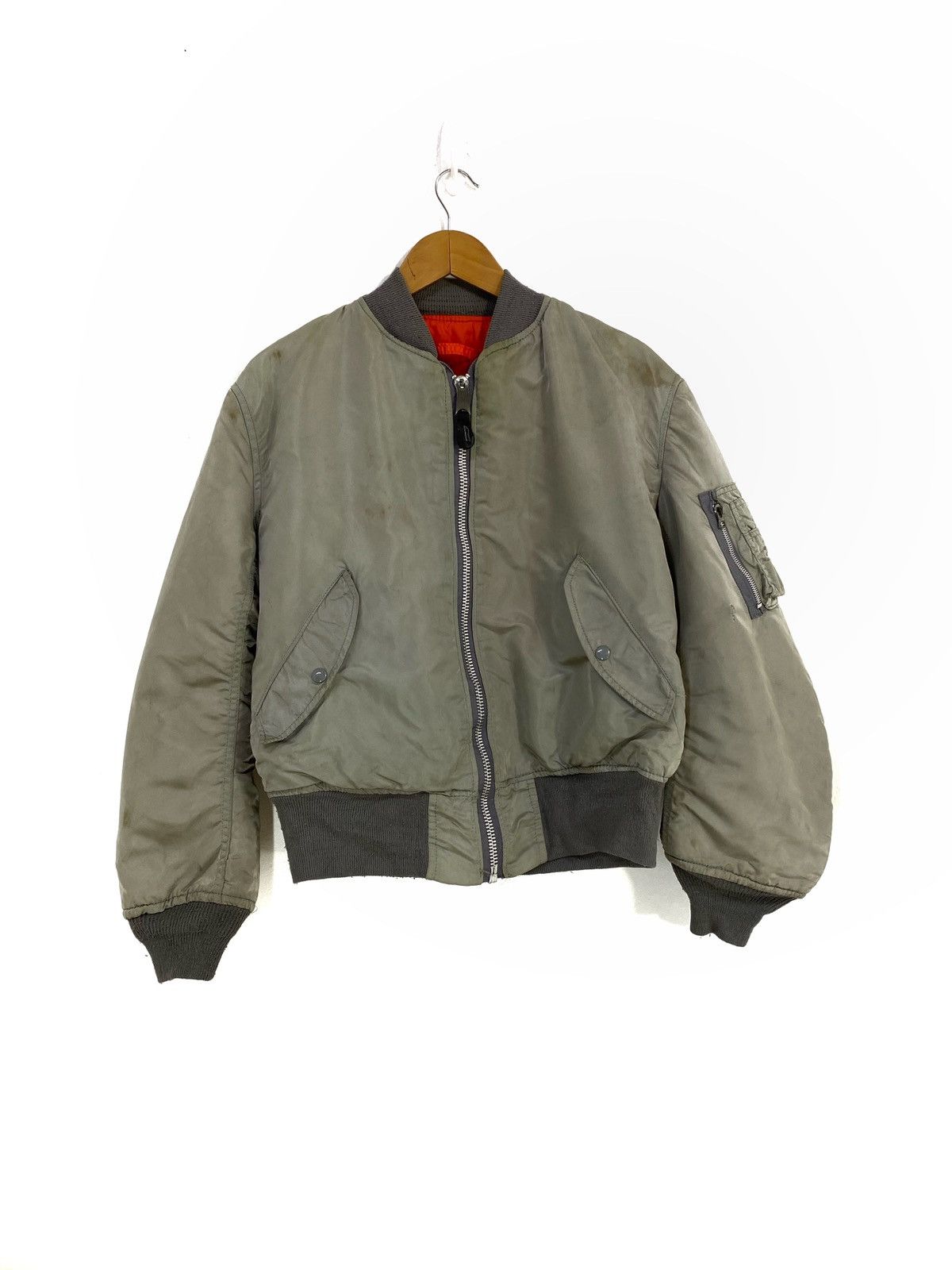 Alpha Industries × Vintage Vintage Alpha Industries MA-1 Bomber Jacket Reversible Size US M / EU 48-50 / 2 - 1 Thumbnail