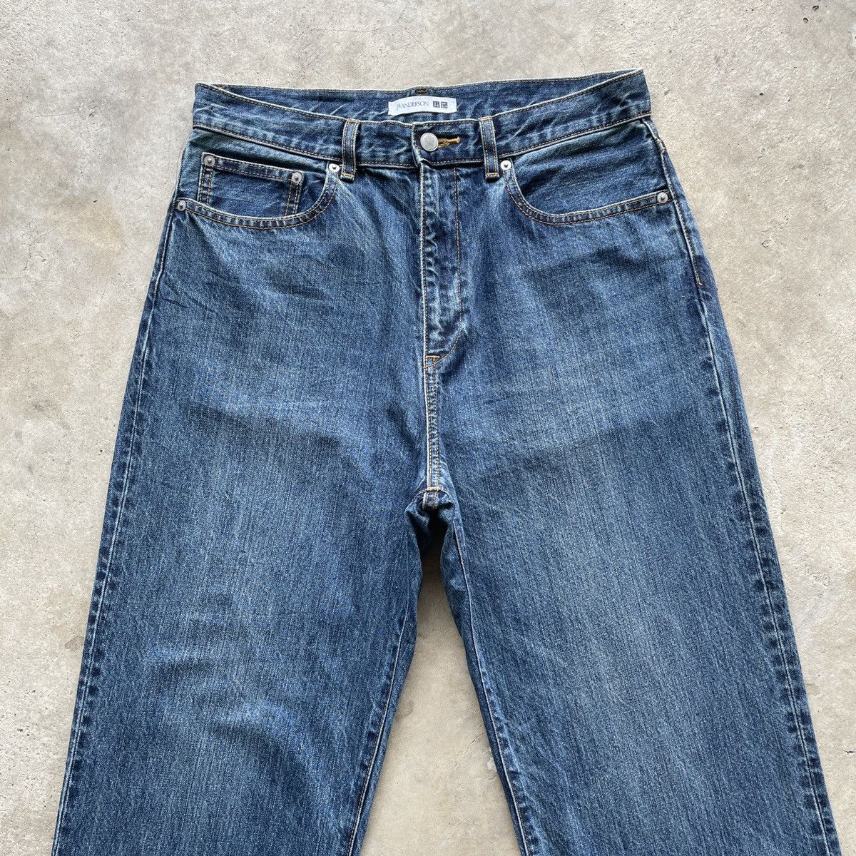 Japanese Brand Rare🔥 Vintage J.W.Anderson X Uniqlo Denim Jeans Pants W32 Size US 32 / EU 48 - 3 Thumbnail