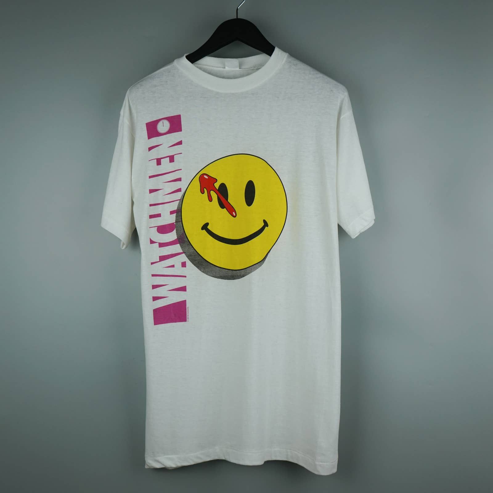 image of Dc Comics x Movie 1987 Watchmen T Shirt Single Stitch in White, Men's (Size Large)