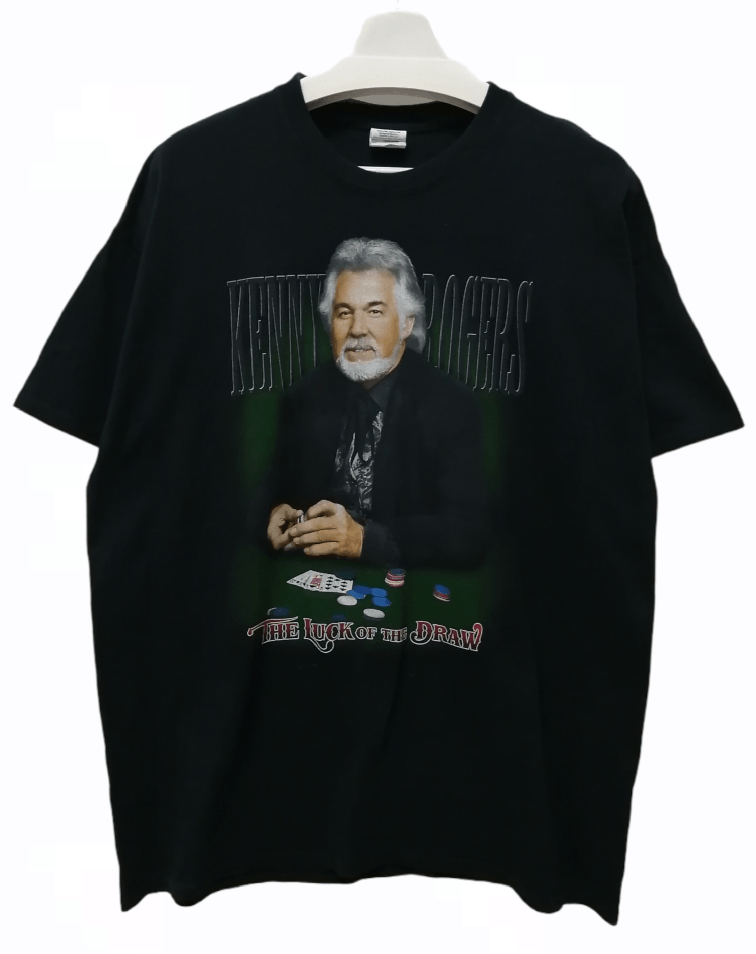 image of Band Tees Vintage Kenny Rogers The Gambler T-Shirt in Black, Men's (Size XL)