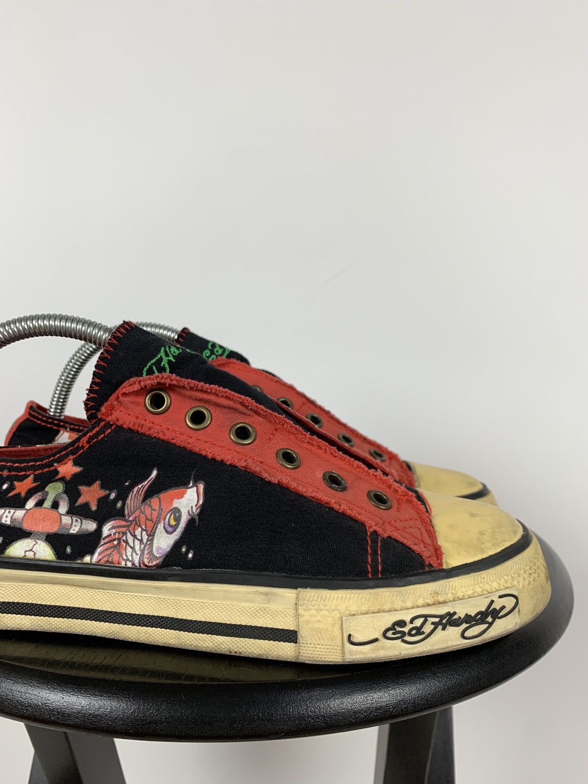 Christian Audigier Vintage Ed Hardy Women’s Low Top Y2K Sneakers Size US 9 / IT 39 - 14 Thumbnail