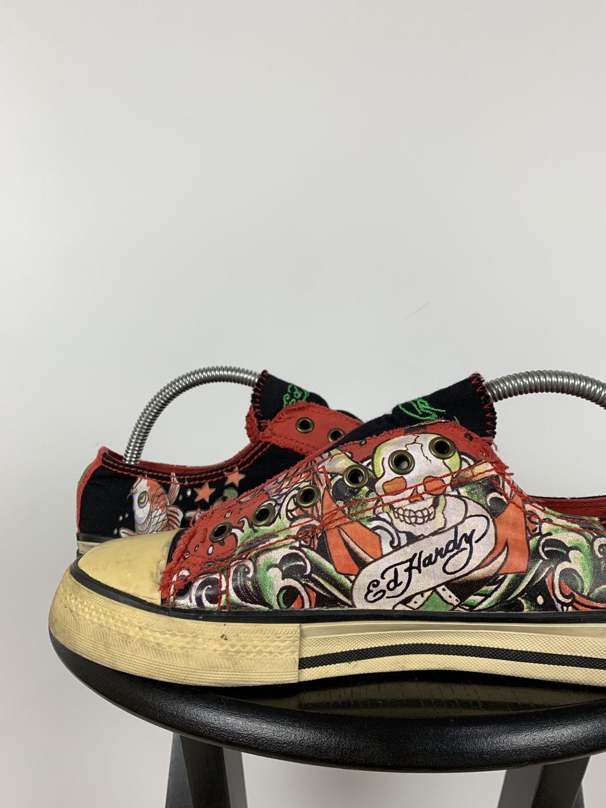 Christian Audigier Vintage Ed Hardy Women’s Low Top Y2K Sneakers Size US 9 / IT 39 - 15 Thumbnail