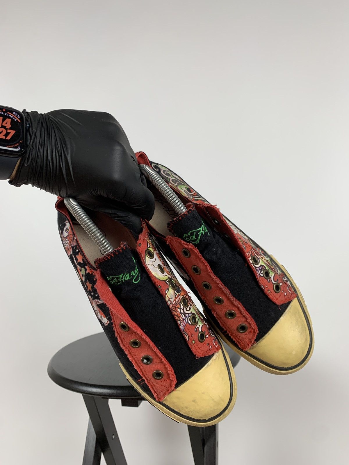 Christian Audigier Vintage Ed Hardy Women’s Low Top Y2K Sneakers Size US 9 / IT 39 - 19 Thumbnail