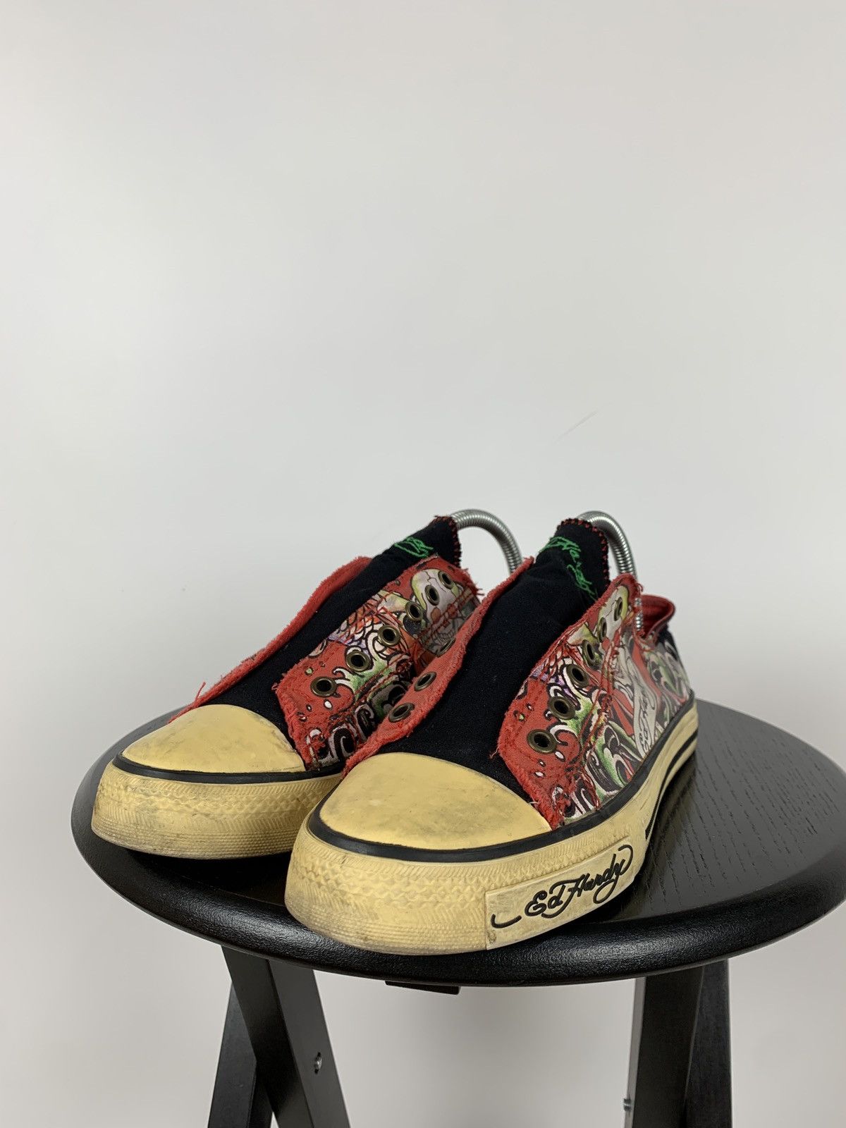 Christian Audigier Vintage Ed Hardy Women’s Low Top Y2K Sneakers Size US 9 / IT 39 - 5 Thumbnail