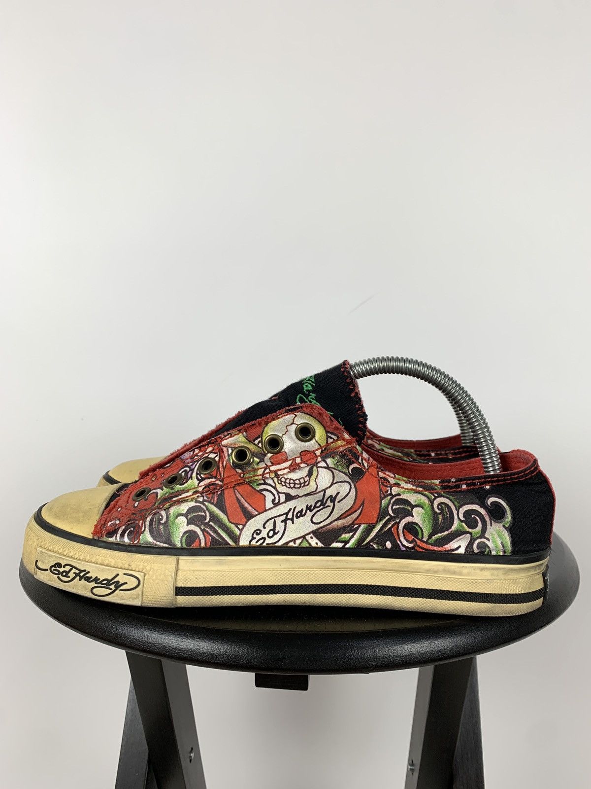 Christian Audigier Vintage Ed Hardy Women’s Low Top Y2K Sneakers Size US 9 / IT 39 - 3 Thumbnail