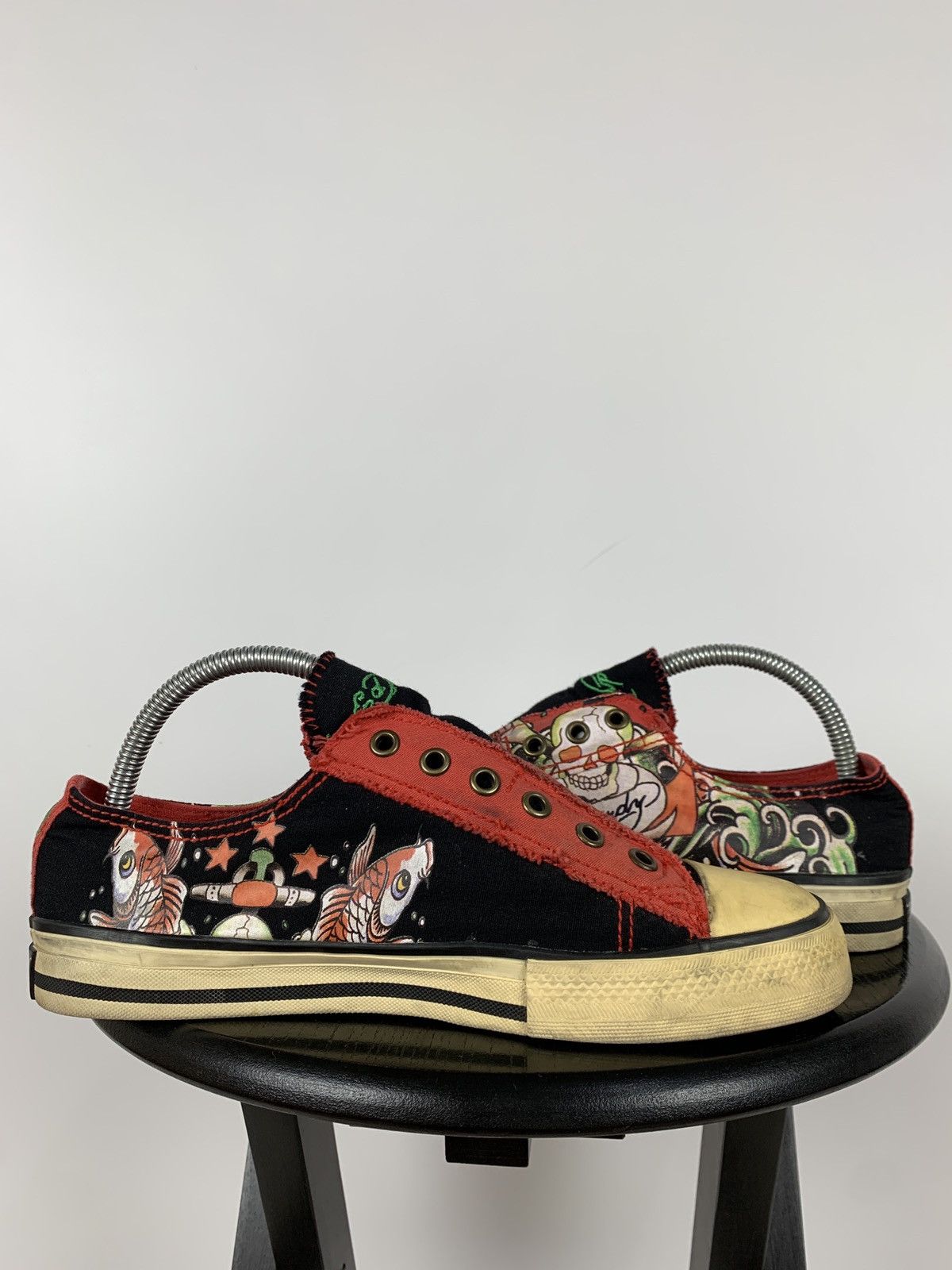 Christian Audigier Vintage Ed Hardy Women’s Low Top Y2K Sneakers Size US 9 / IT 39 - 2 Thumbnail