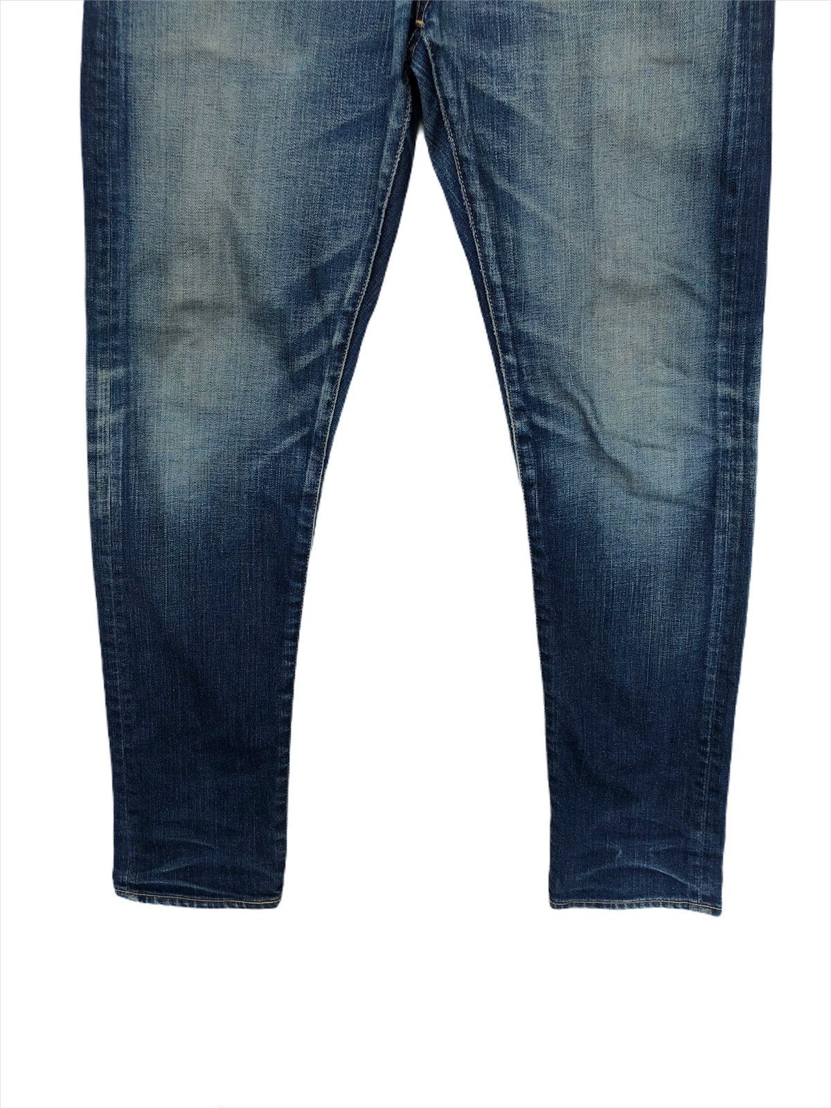 Indigo HEAT🔥🇯🇵 Blue Jeans Beauty Faded Indigo Slim Denim Size US 32 / EU 48 - 5 Thumbnail