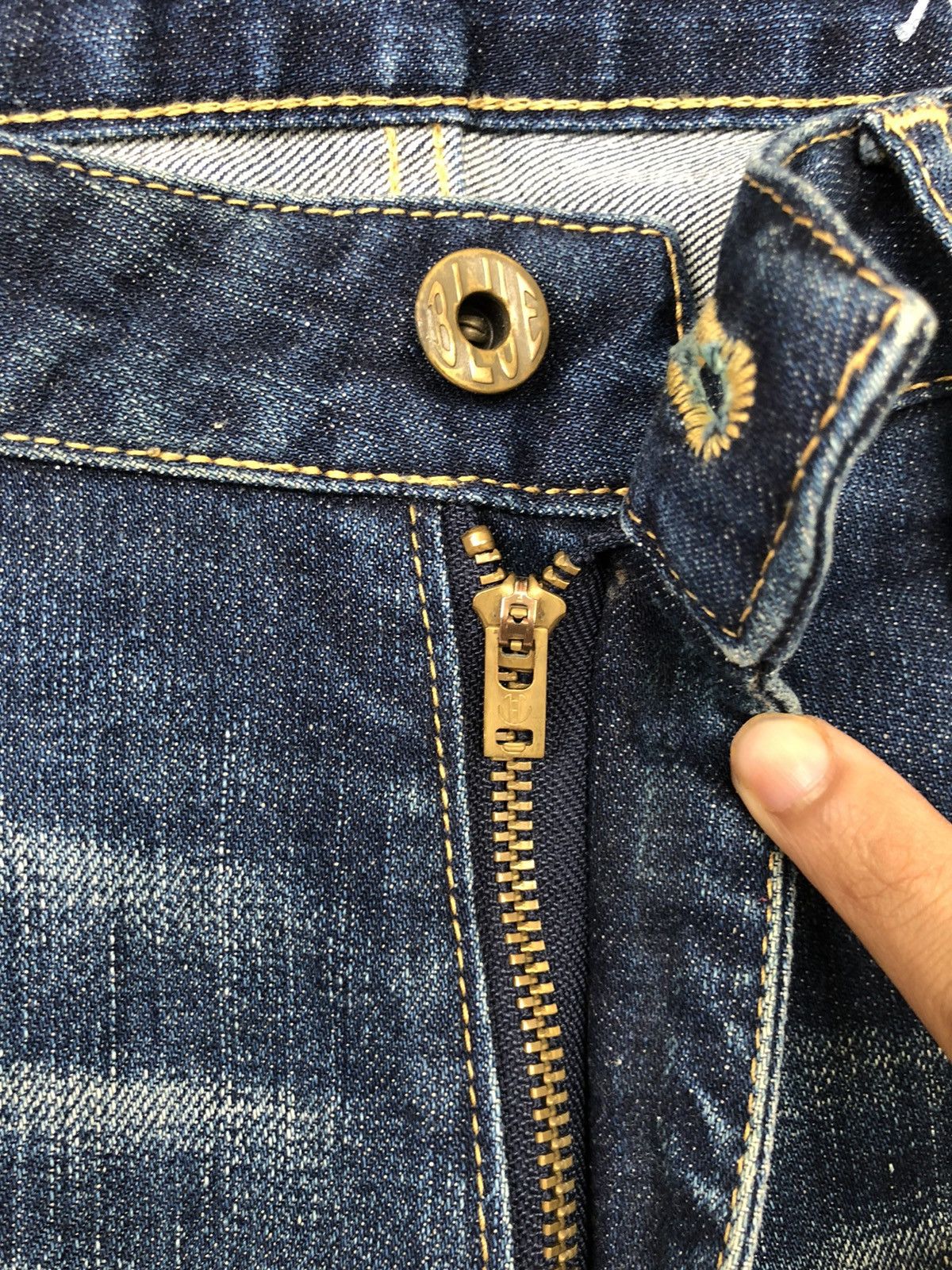 Indigo HEAT🔥🇯🇵 Blue Jeans Beauty Faded Indigo Slim Denim Size US 32 / EU 48 - 6 Thumbnail