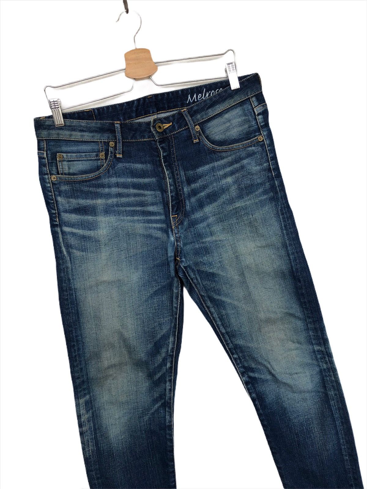 Indigo HEAT🔥🇯🇵 Blue Jeans Beauty Faded Indigo Slim Denim Size US 32 / EU 48 - 4 Thumbnail