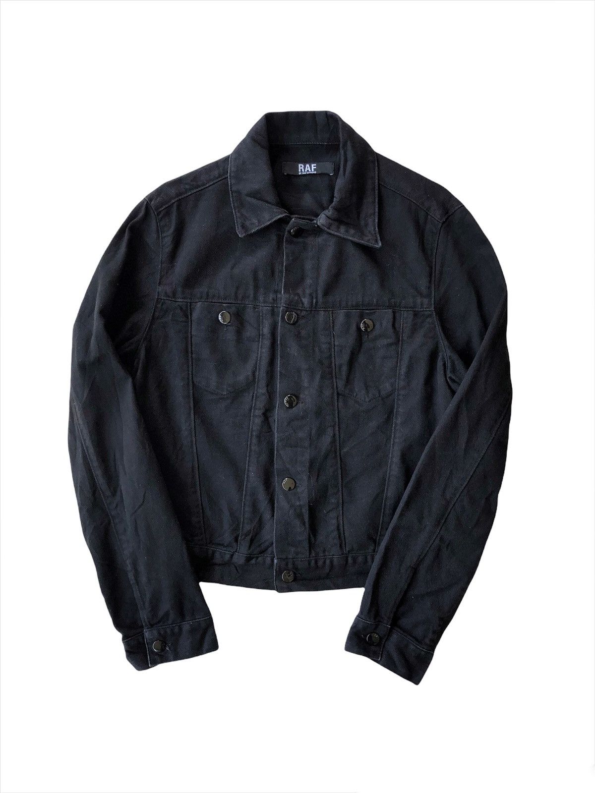 Raf Simons GRAIL🔥OG Raf Simons 🇧🇪 Elongated Arm Minimal Denim Jacket Size US S / EU 44-46 / 1 - 1 Thumbnail