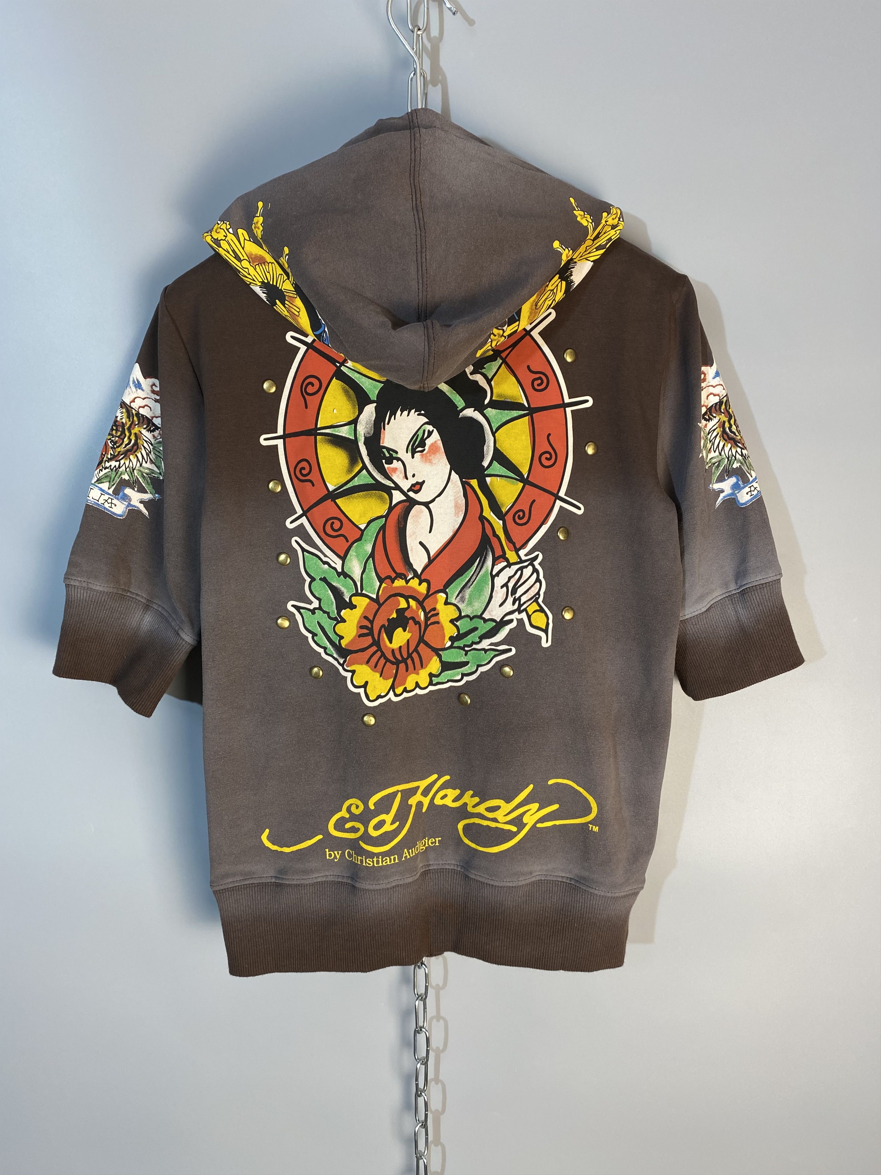 Christian Audigier × Ed Hardy Ed Hardy Women Tatoo Skull Zip Hoodie Size S / US 4 / IT 40 - 1 Thumbnail