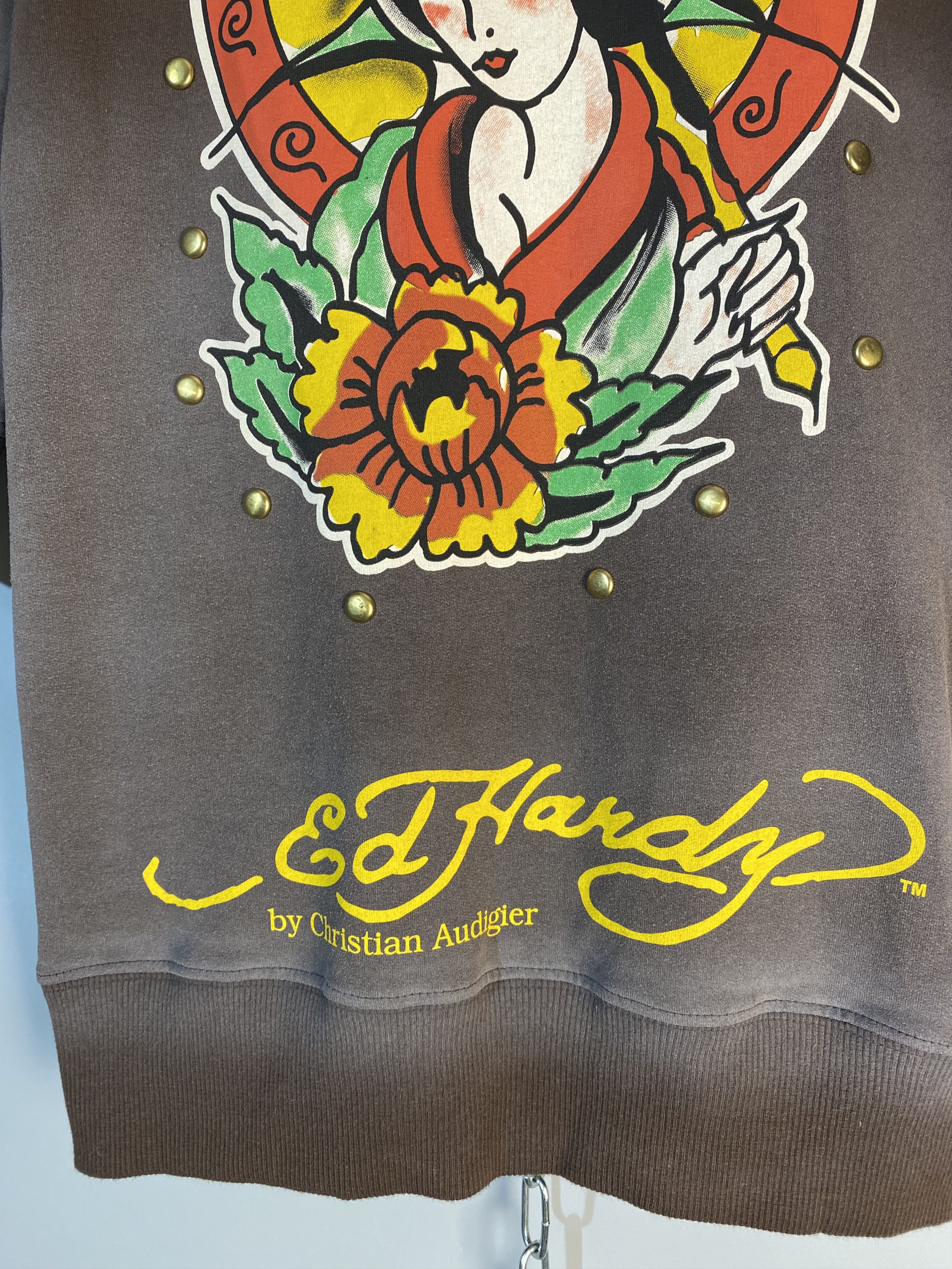 Christian Audigier × Ed Hardy Ed Hardy Women Tatoo Skull Zip Hoodie Size S / US 4 / IT 40 - 9 Thumbnail