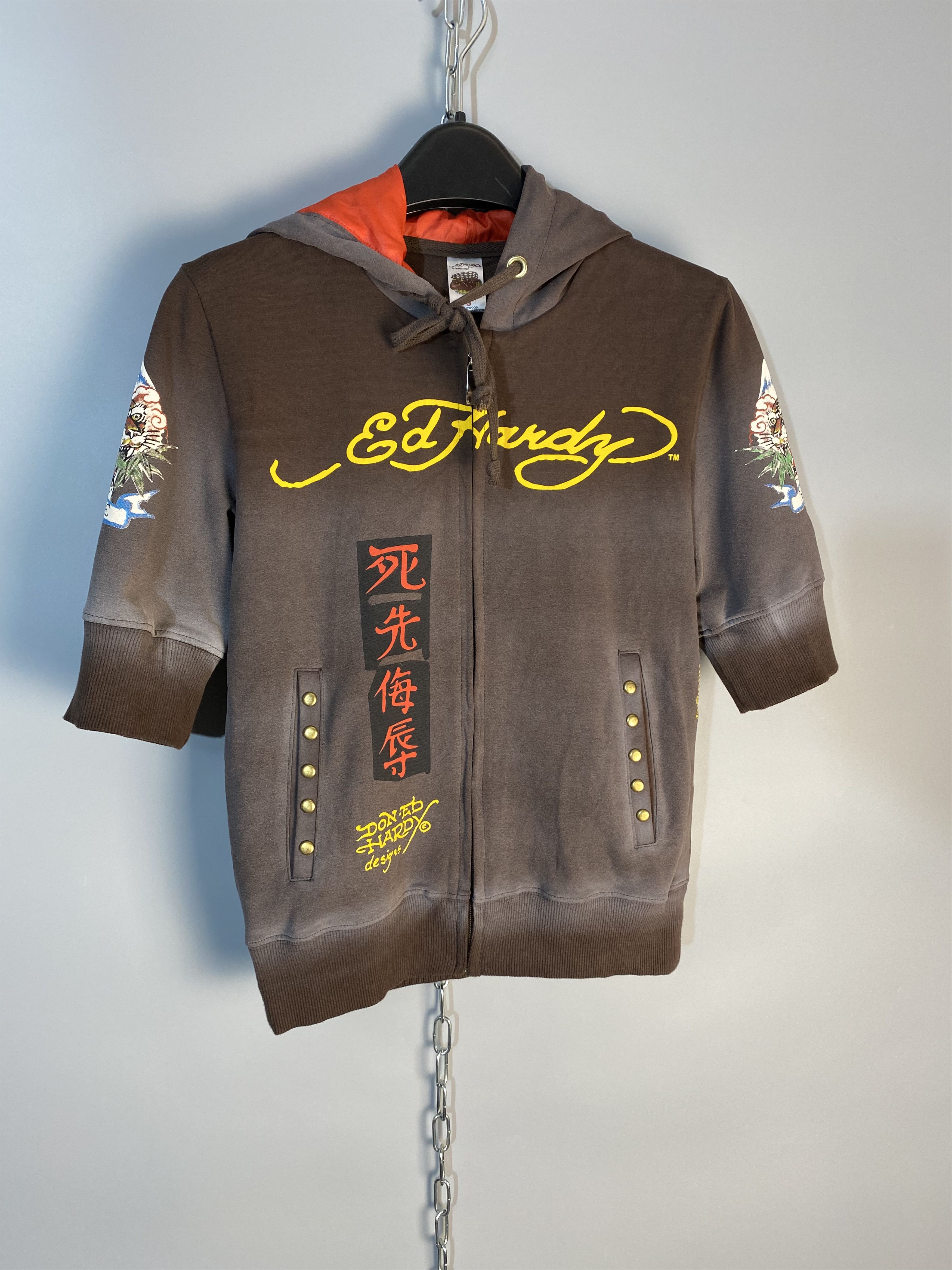 Christian Audigier × Ed Hardy Ed Hardy Women Tatoo Skull Zip Hoodie Size S / US 4 / IT 40 - 2 Thumbnail